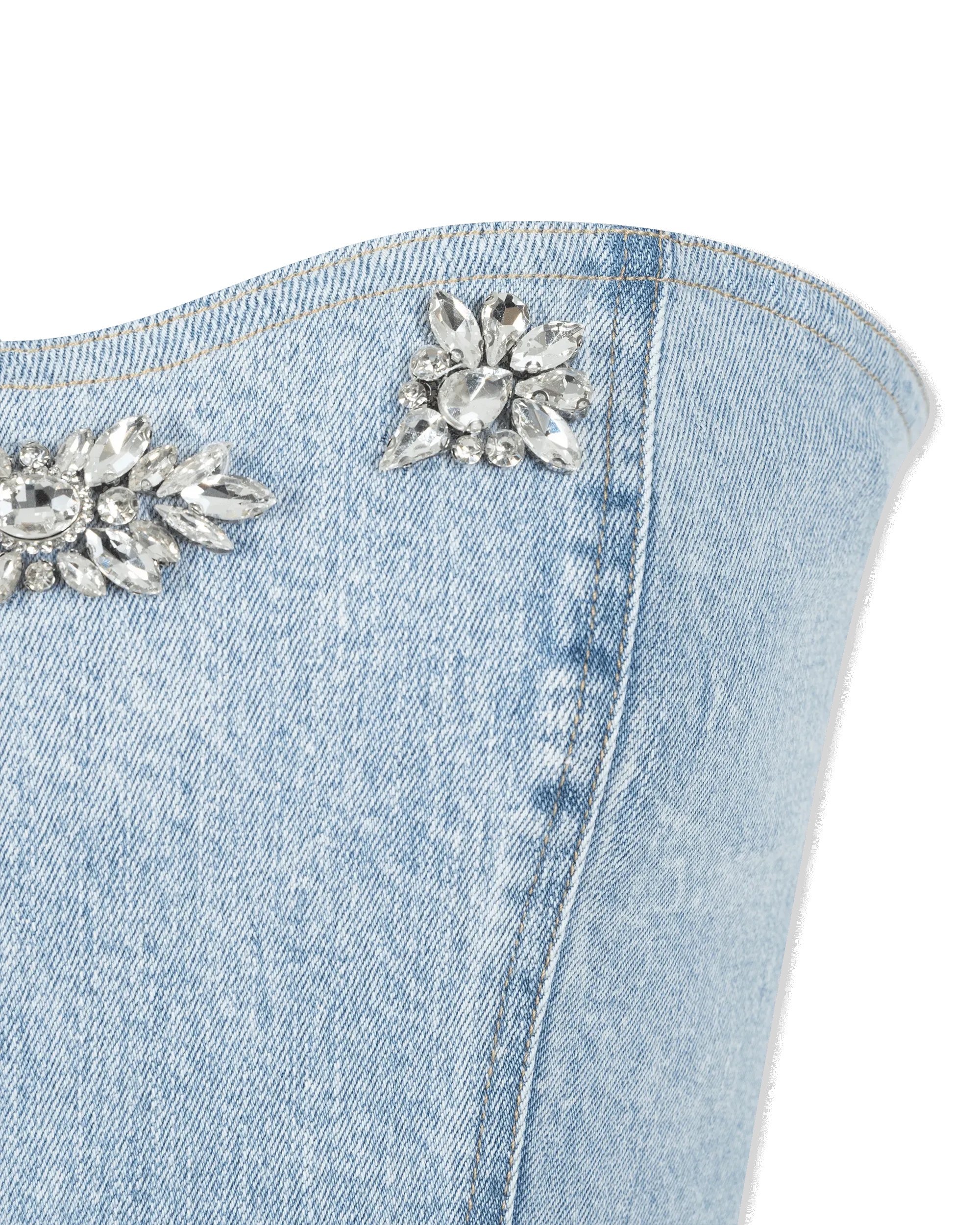 Generation Love Idara Crystal Denim Dress - DIHSAN