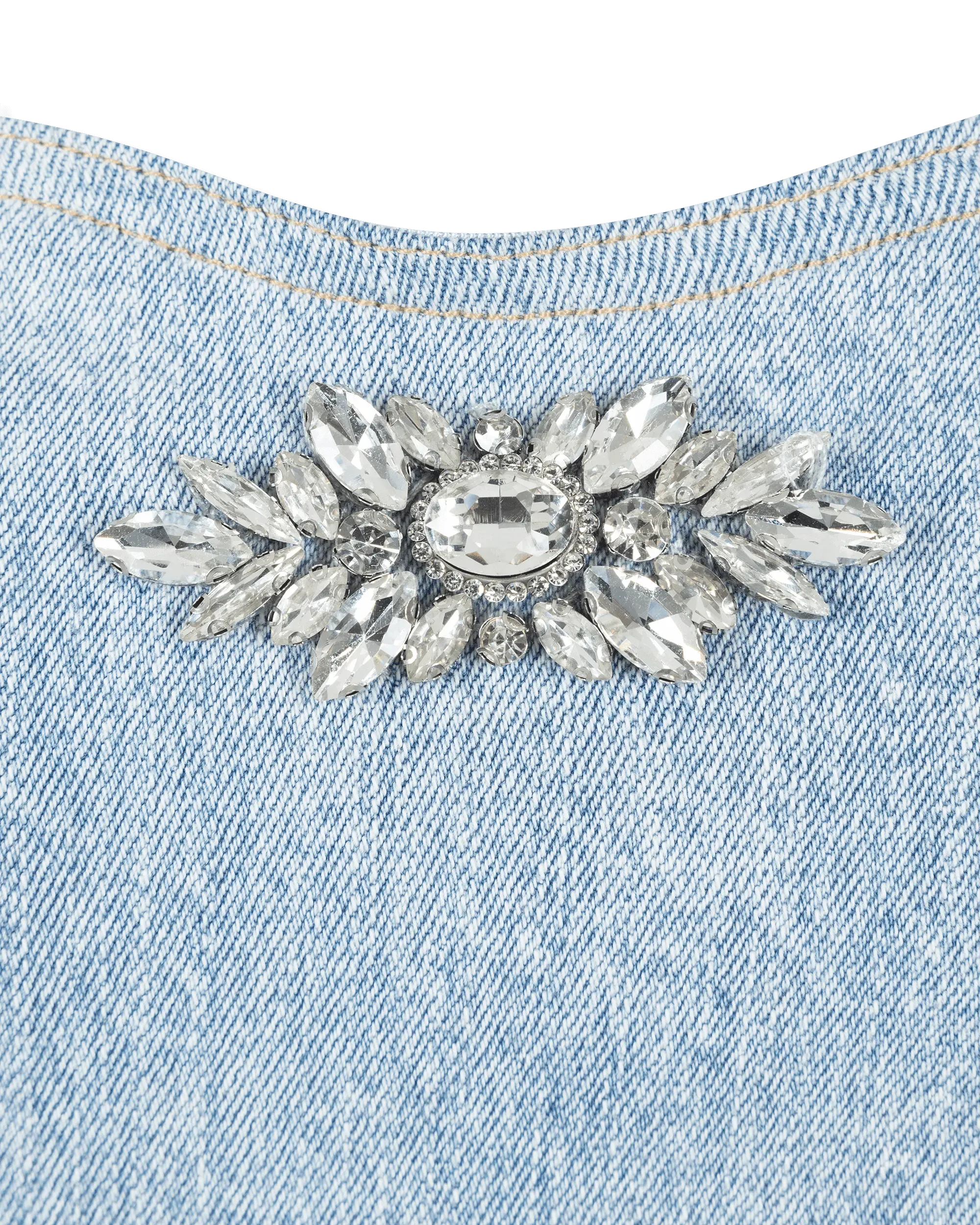 Generation Love Idara Crystal Denim Dress - DIHSAN