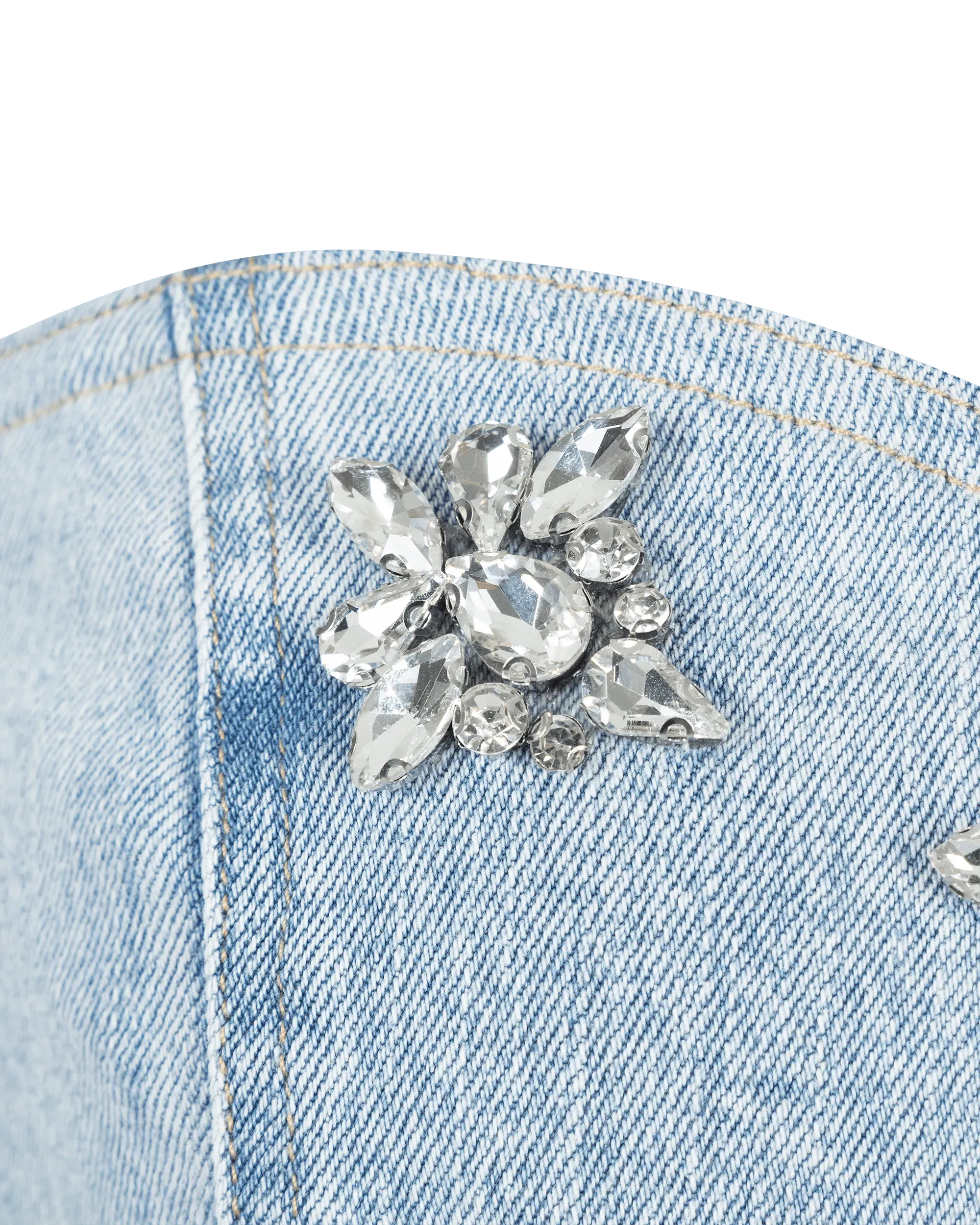 Generation Love Idara Crystal Denim Dress - DIHSAN