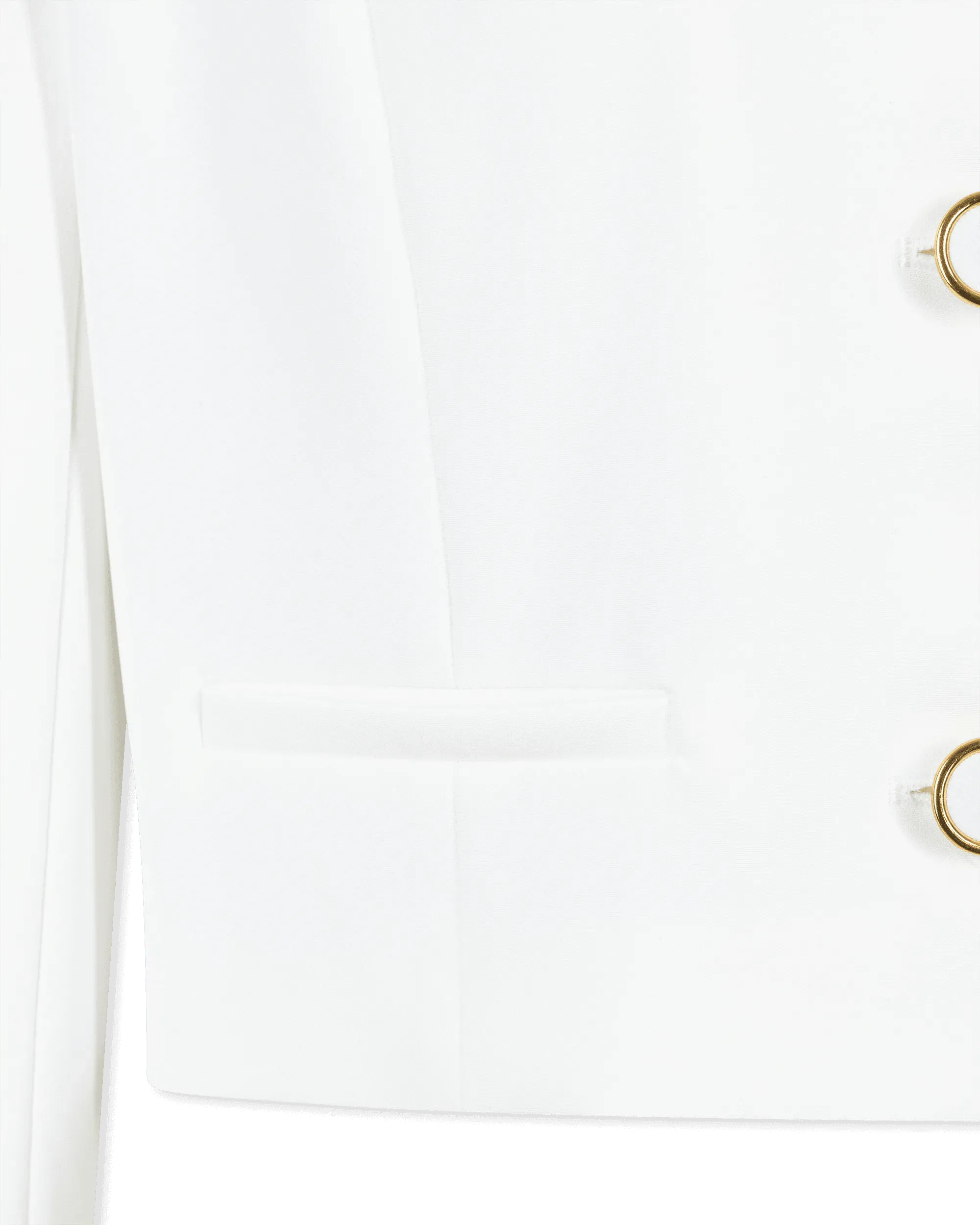 White Polyester Blend Generation Love Oliver Crepe Blazer by Generation Love | DIHSAN