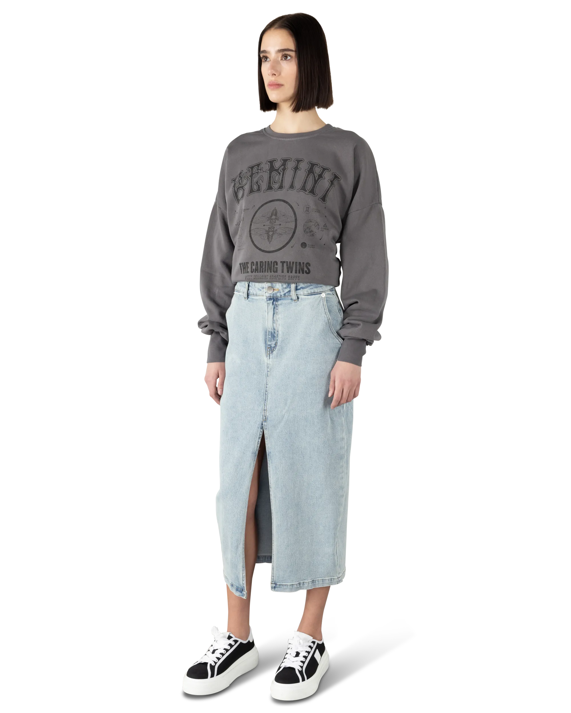 Generation Love Long Denim Skirt