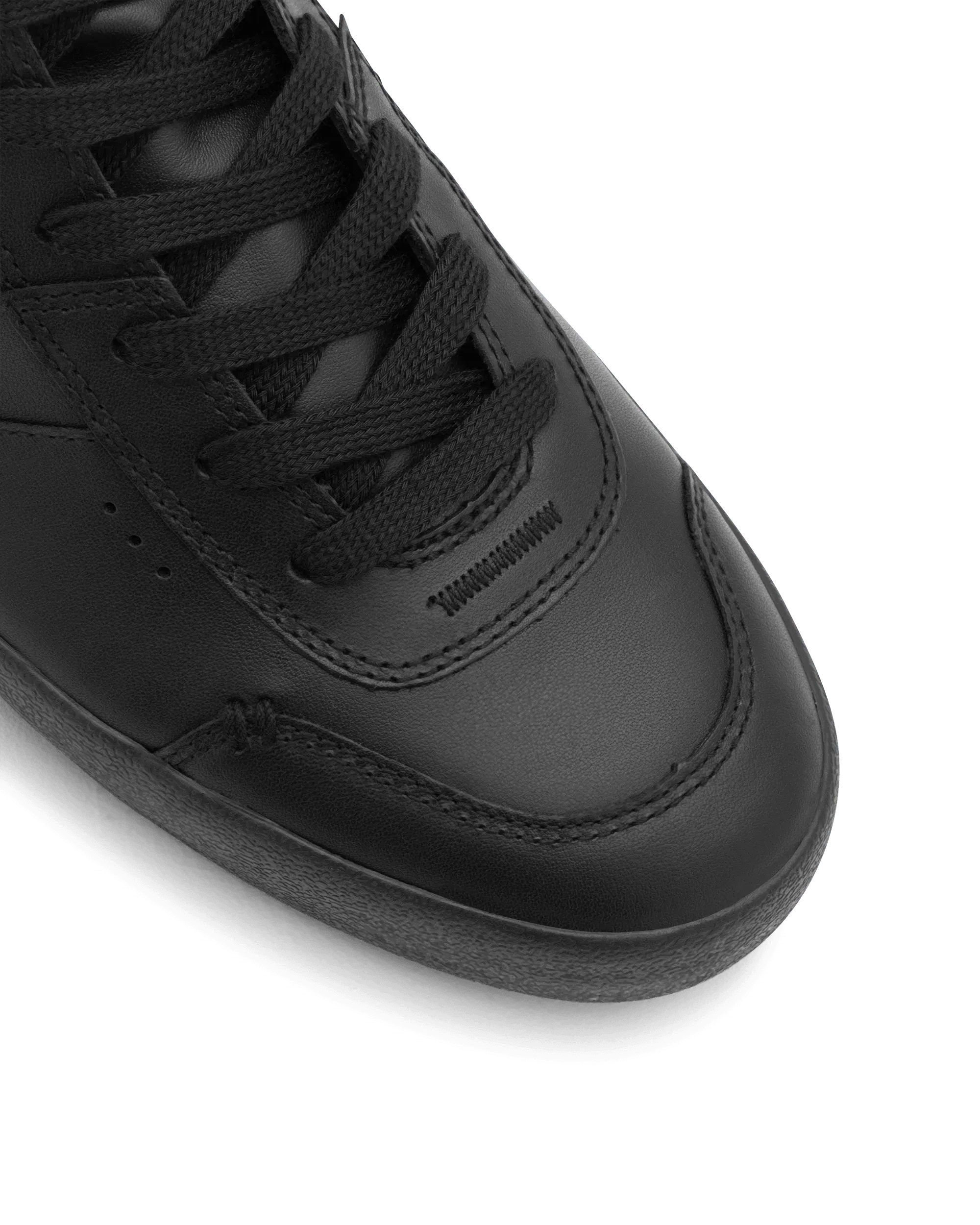 S-Leroji Mid Leather High-Top Sneakers - DIHSAN