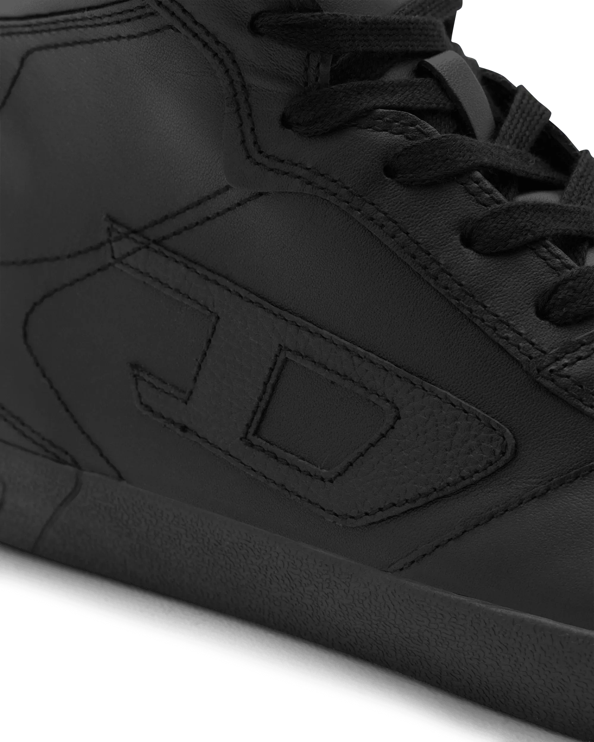 S-Leroji Mid Leather High-Top Sneakers - DIHSAN