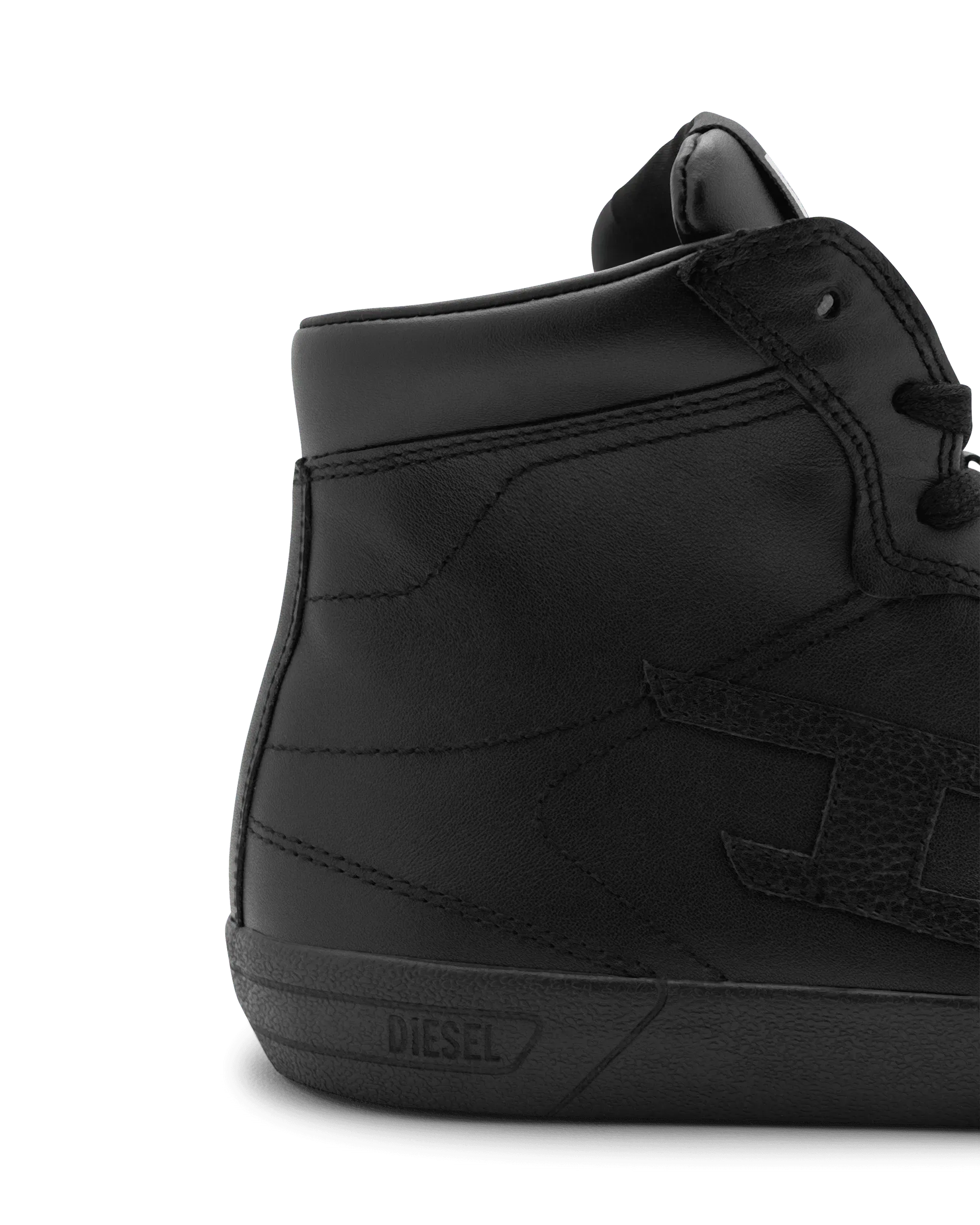 S-Leroji Mid Leather High-Top Sneakers - DIHSAN