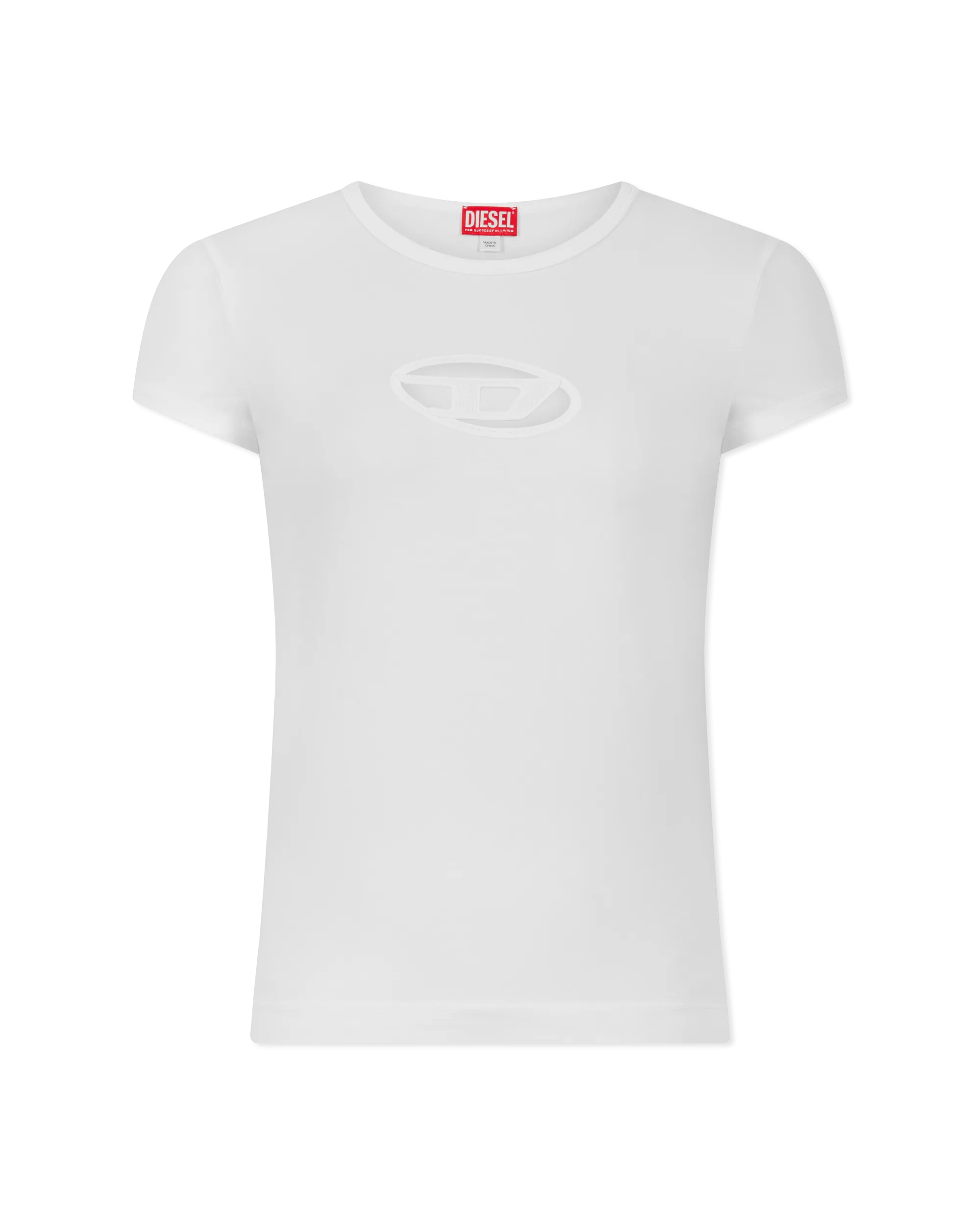 White Polyester T-Angie T-Shirt by Diesel | DIHSAN