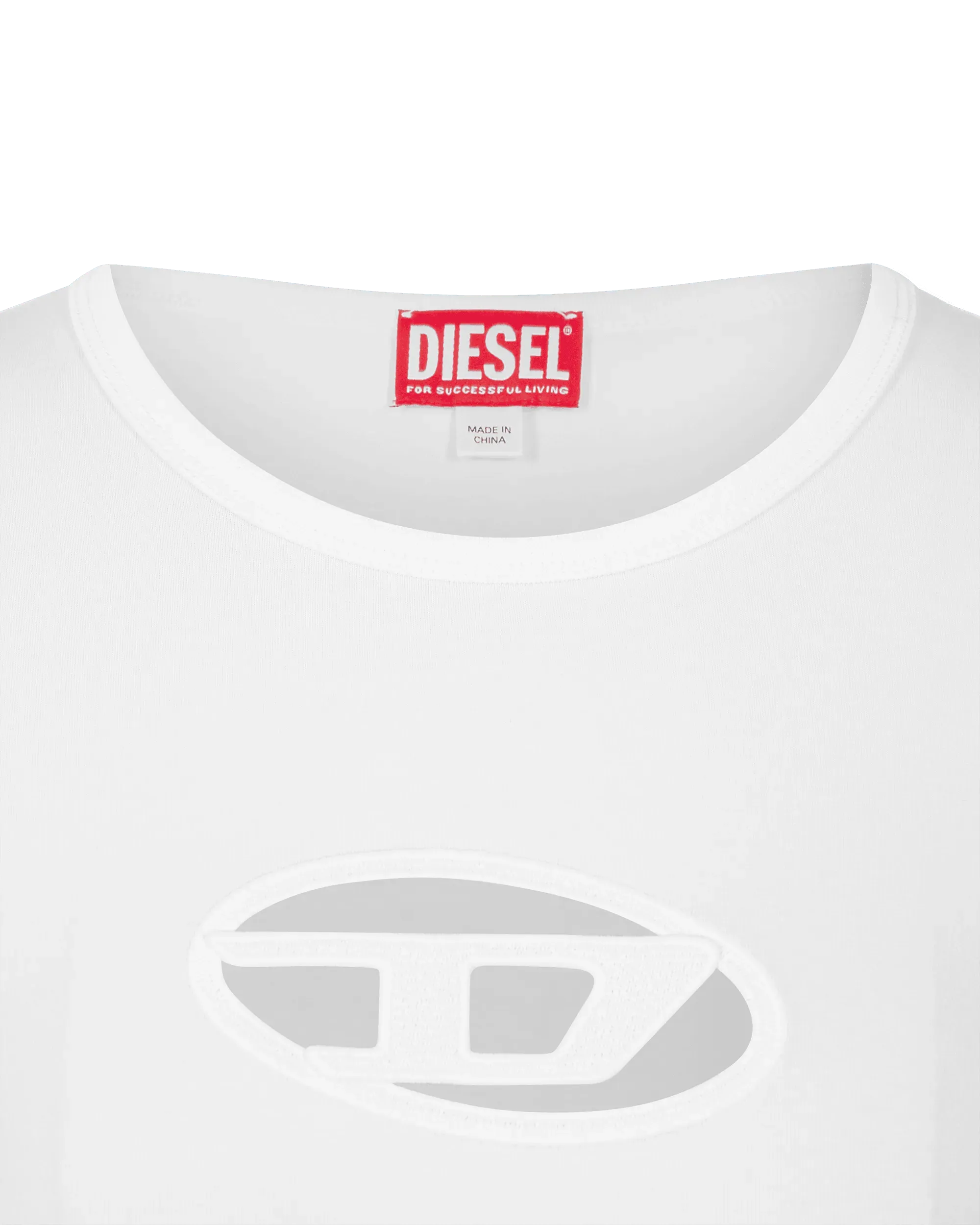 White Polyester T-Angie T-Shirt by Diesel | DIHSAN