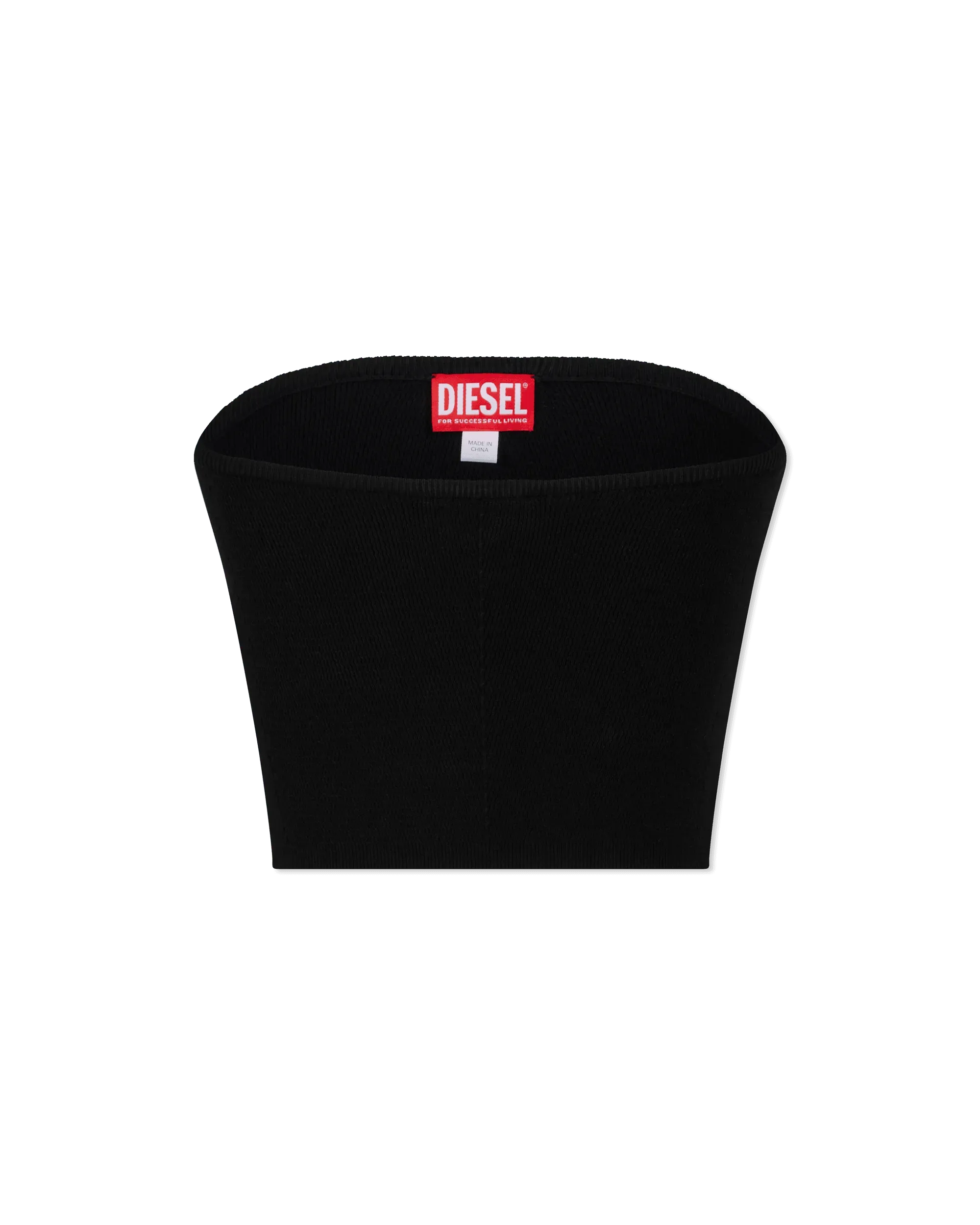 Deep Black Viscose-rayon Blend M-ClarksvilleX Bandeau Top by Diesel | DIHSAN
