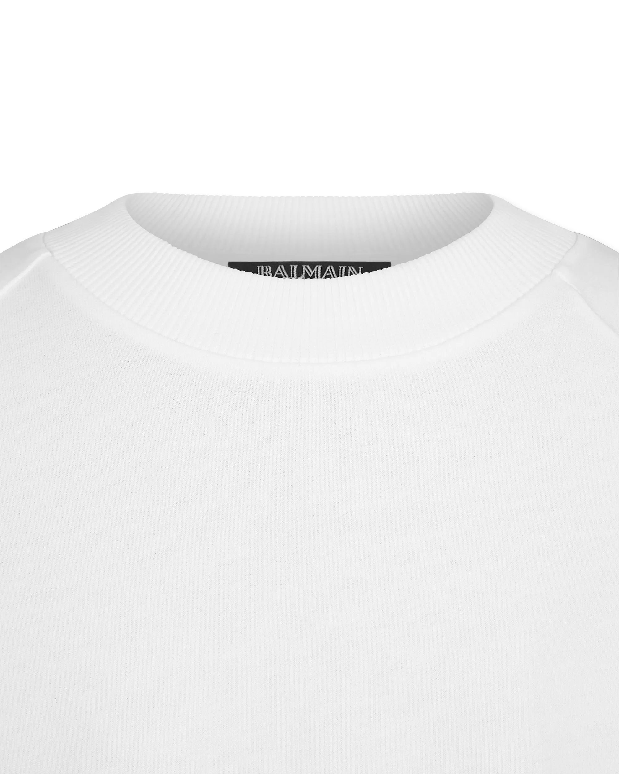 White Cotton Lightweight Logo Sweatshirt by Balmain | DIHSAN