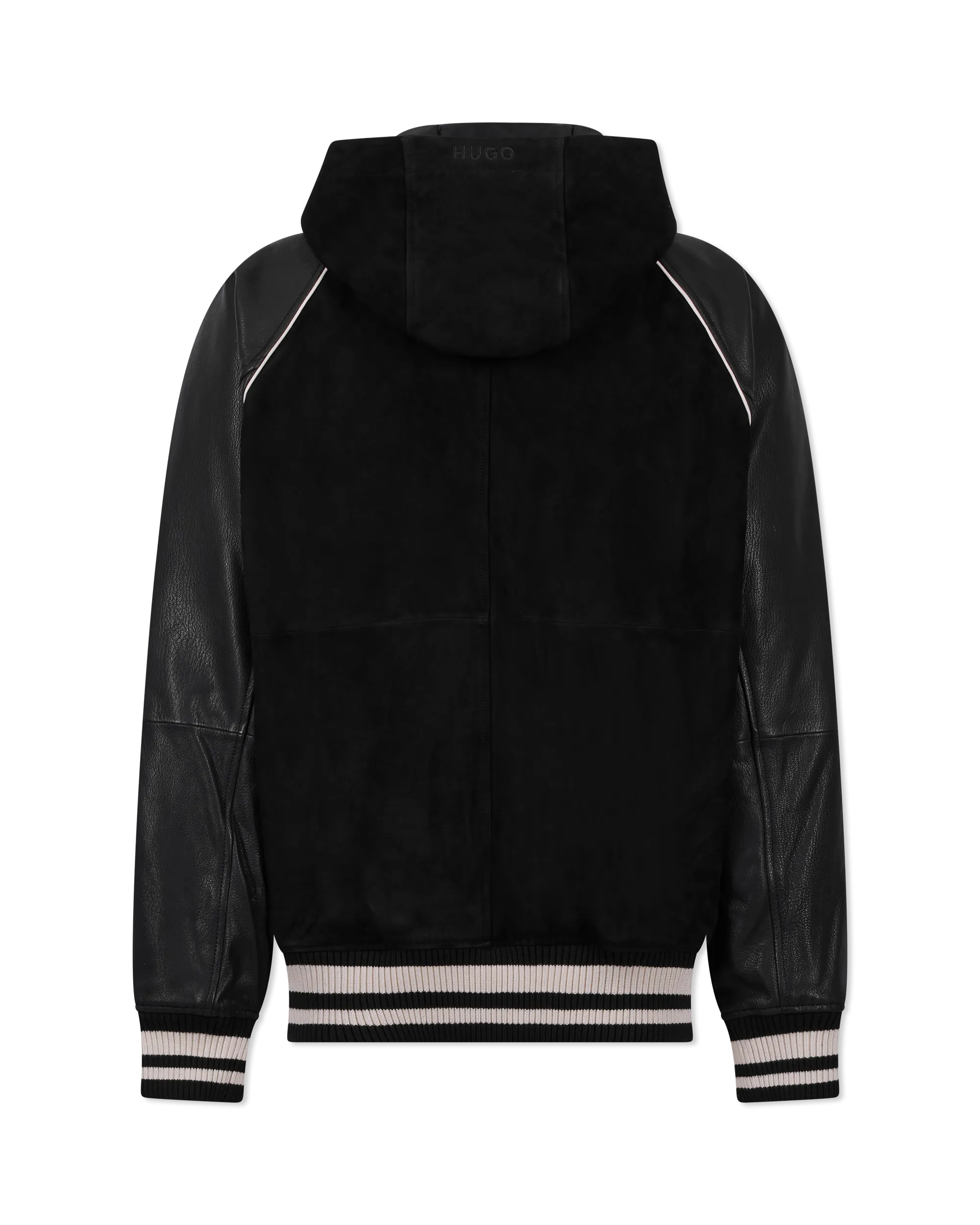 Loder Varsity Hooded Leather Jacket - DIHSAN