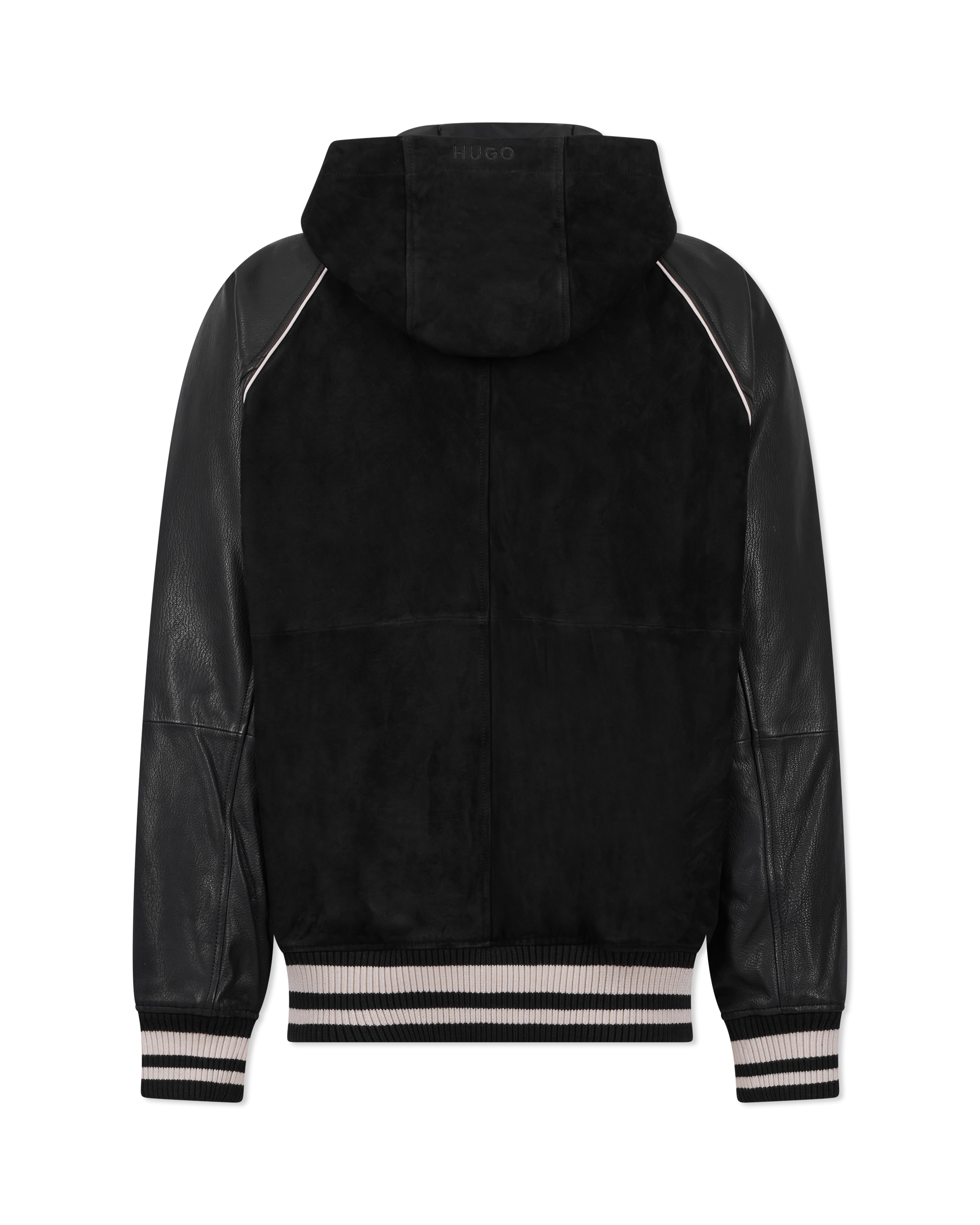 Loder Leather Hooded Varsity Jacket