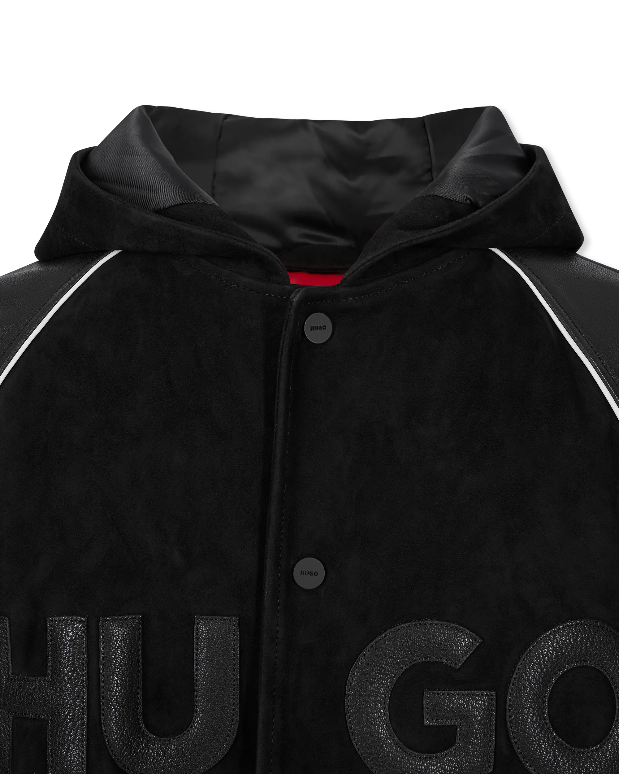 Loder Varsity Hooded Leather Jacket - DIHSAN