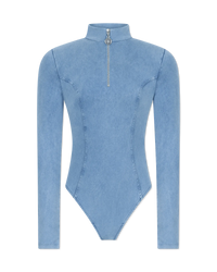 Nalinia Half Zip Turtleneck Top - DIHSAN