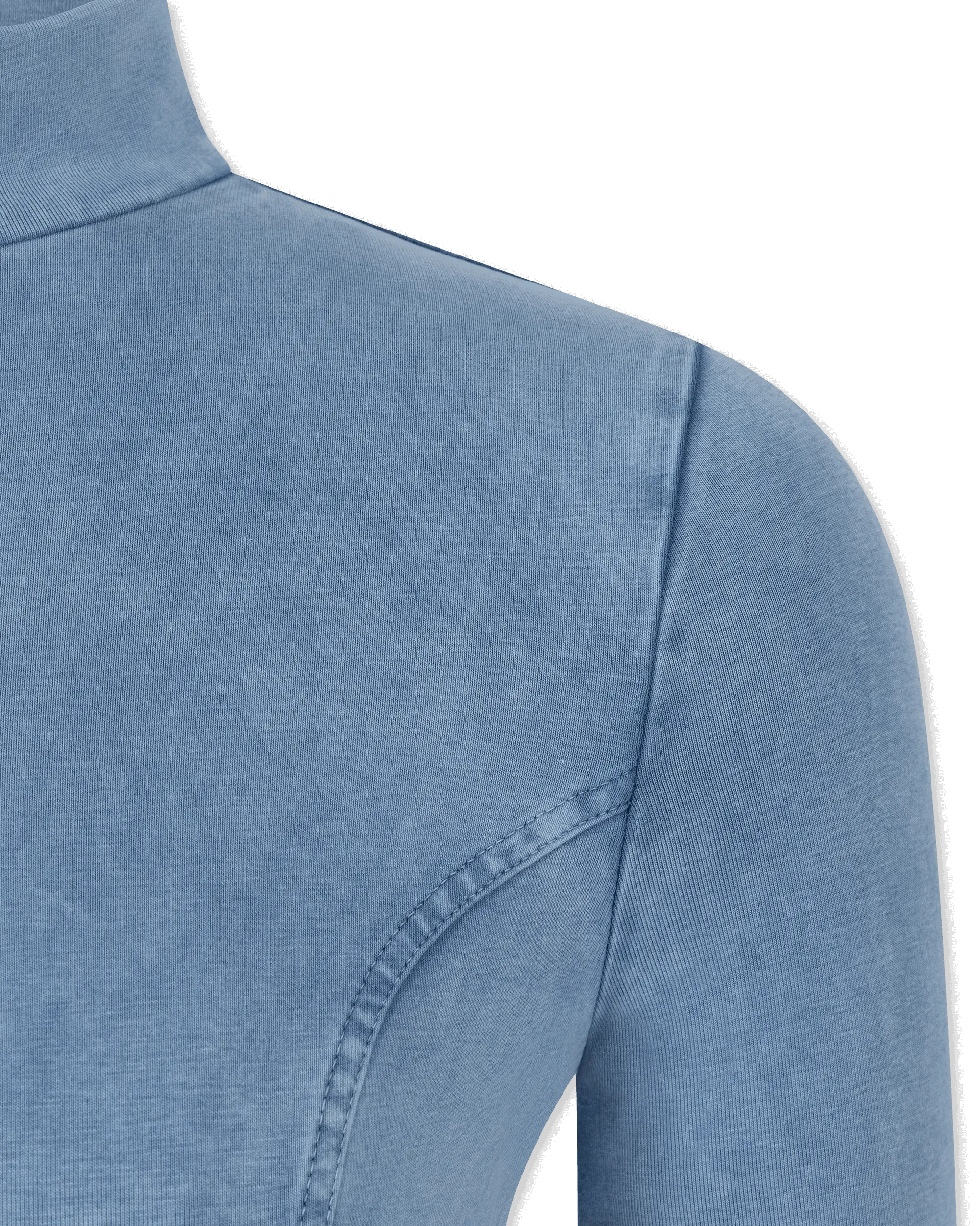 Nalinia Half Zip Turtleneck Top - DIHSAN