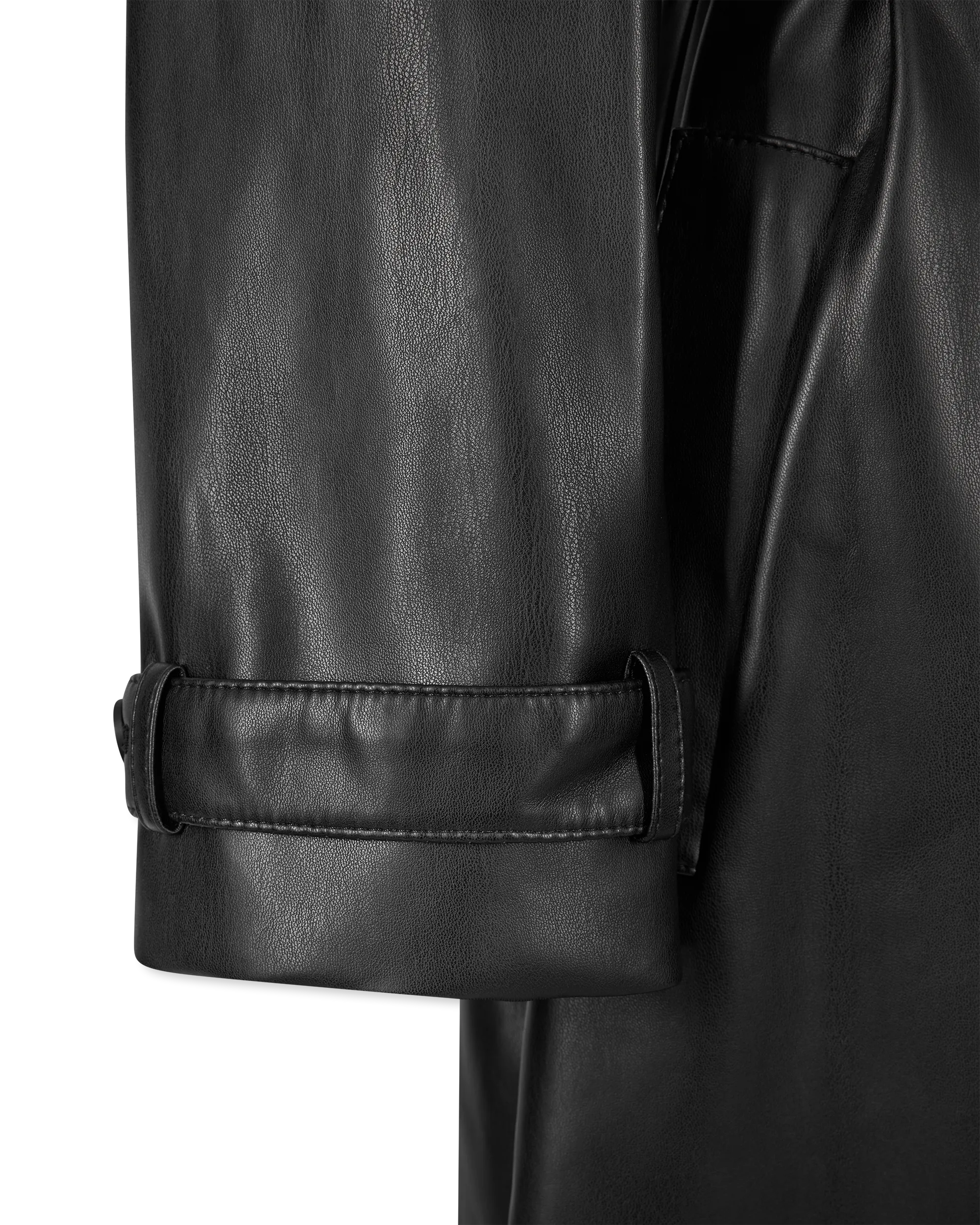 Malitta-1 Faux Leather Trench Coat - DIHSAN