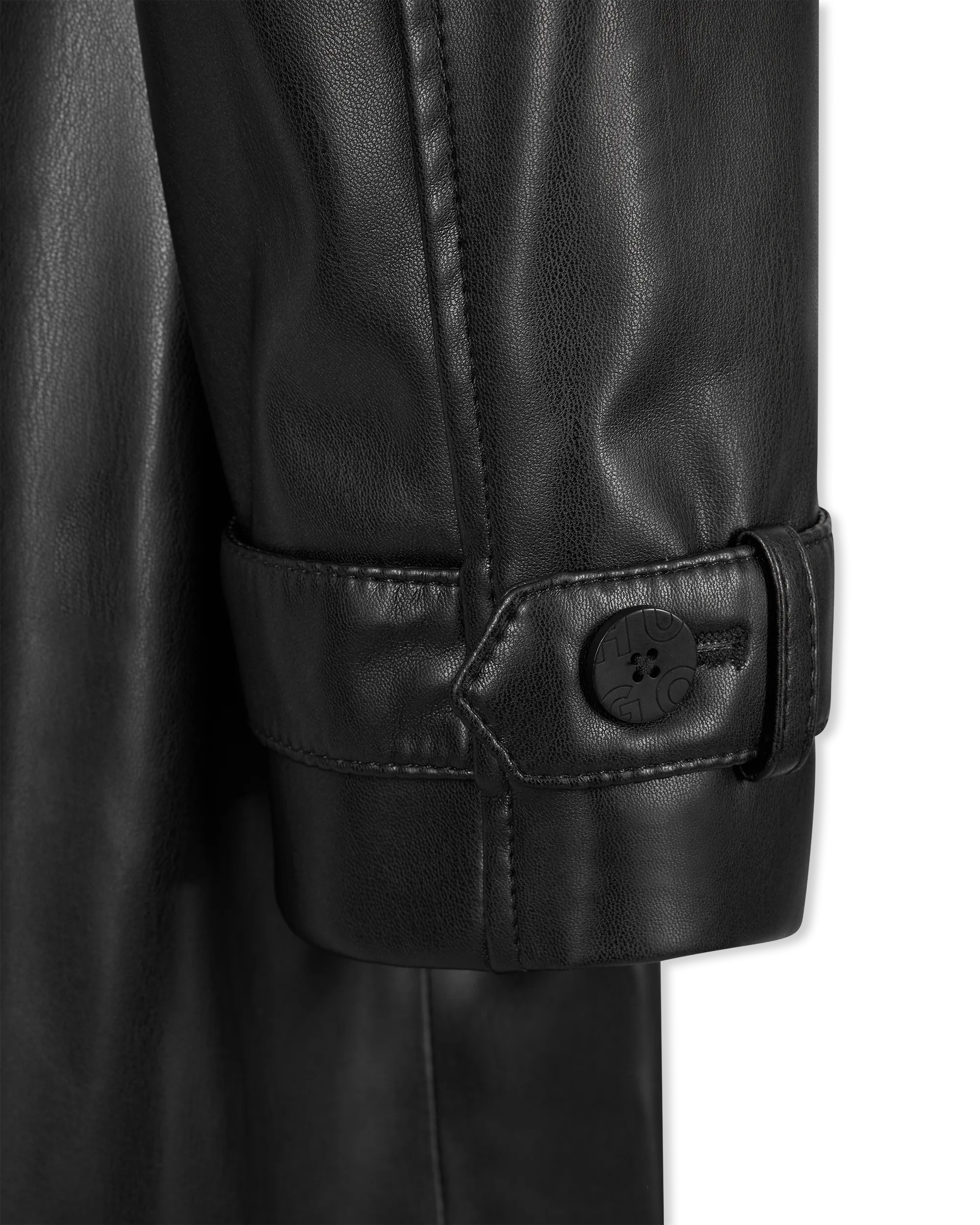 Malitta-1 Faux Leather Trench Coat - DIHSAN