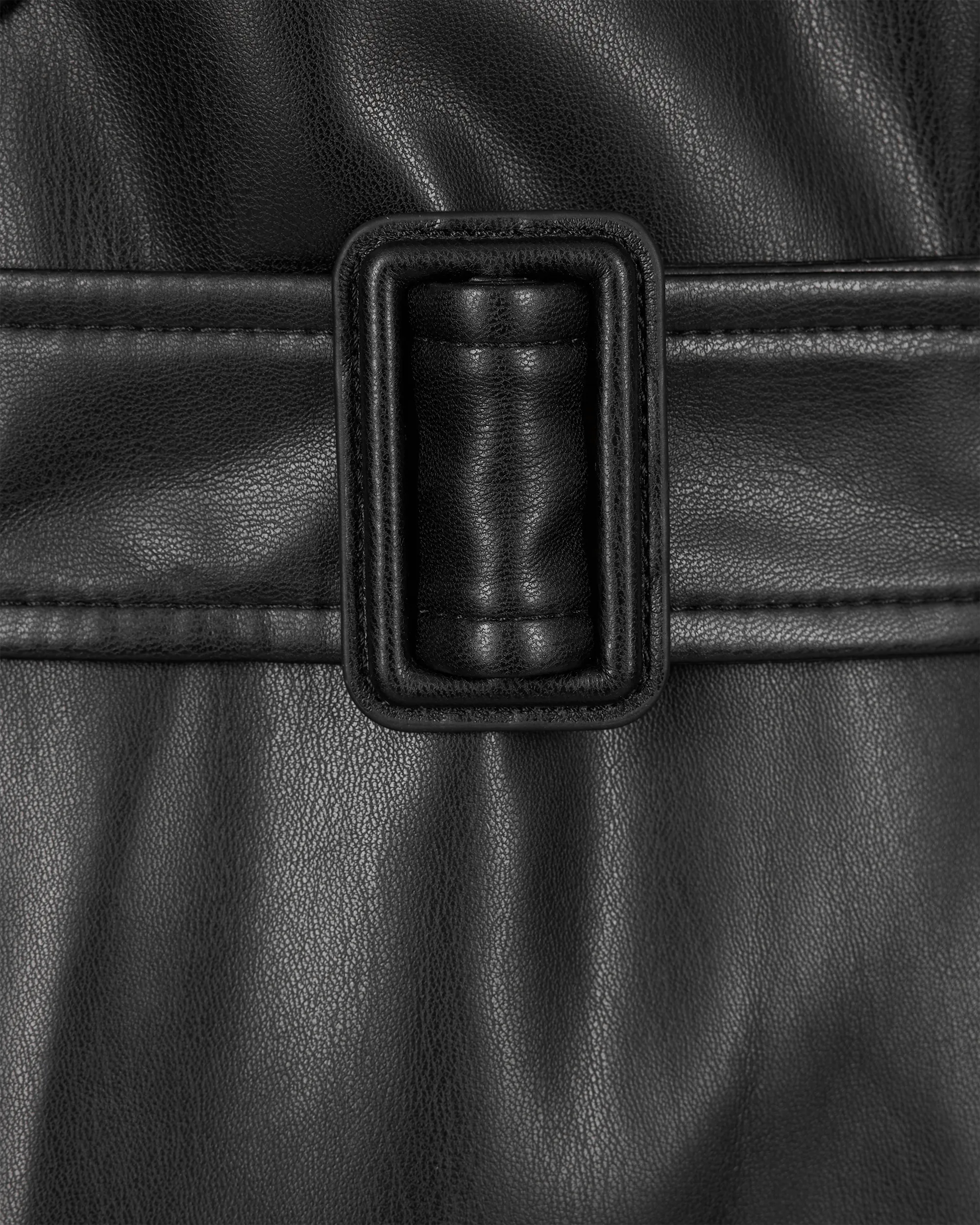 Malitta-1 Faux Leather Trench Coat - DIHSAN