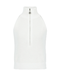 Selso Half-Zip Sleeveless Knit Top - DIHSAN