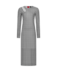 Nalusia Houndstooth Midi Dress - DIHSAN