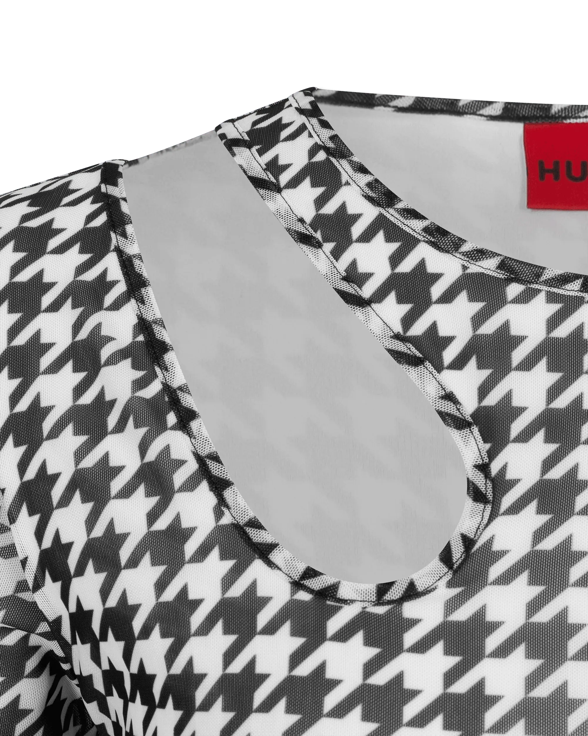 Nalusia Houndstooth Midi Dress - DIHSAN