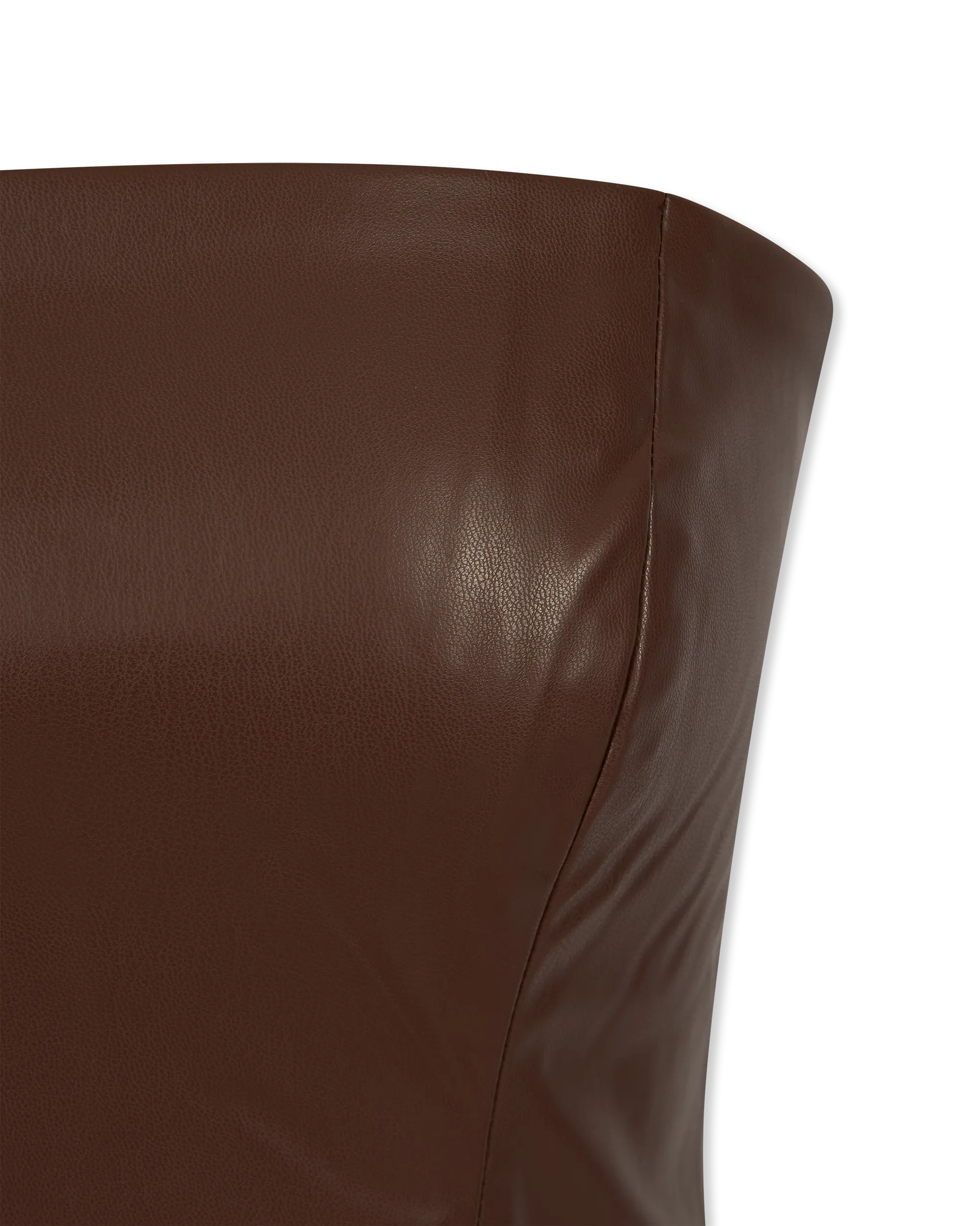Andres Vegan Leather Strapless Dress - DIHSAN