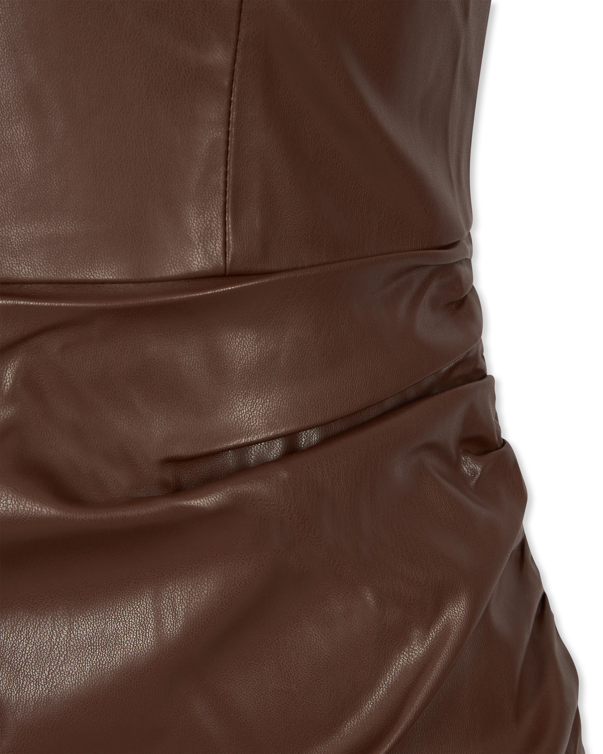 Andres Vegan Leather Strapless Dress - DIHSAN