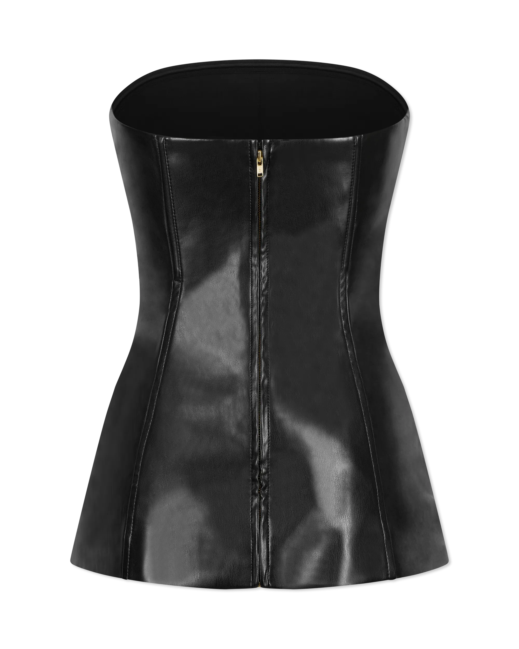 Iman Vegan Leather Top - DIHSAN