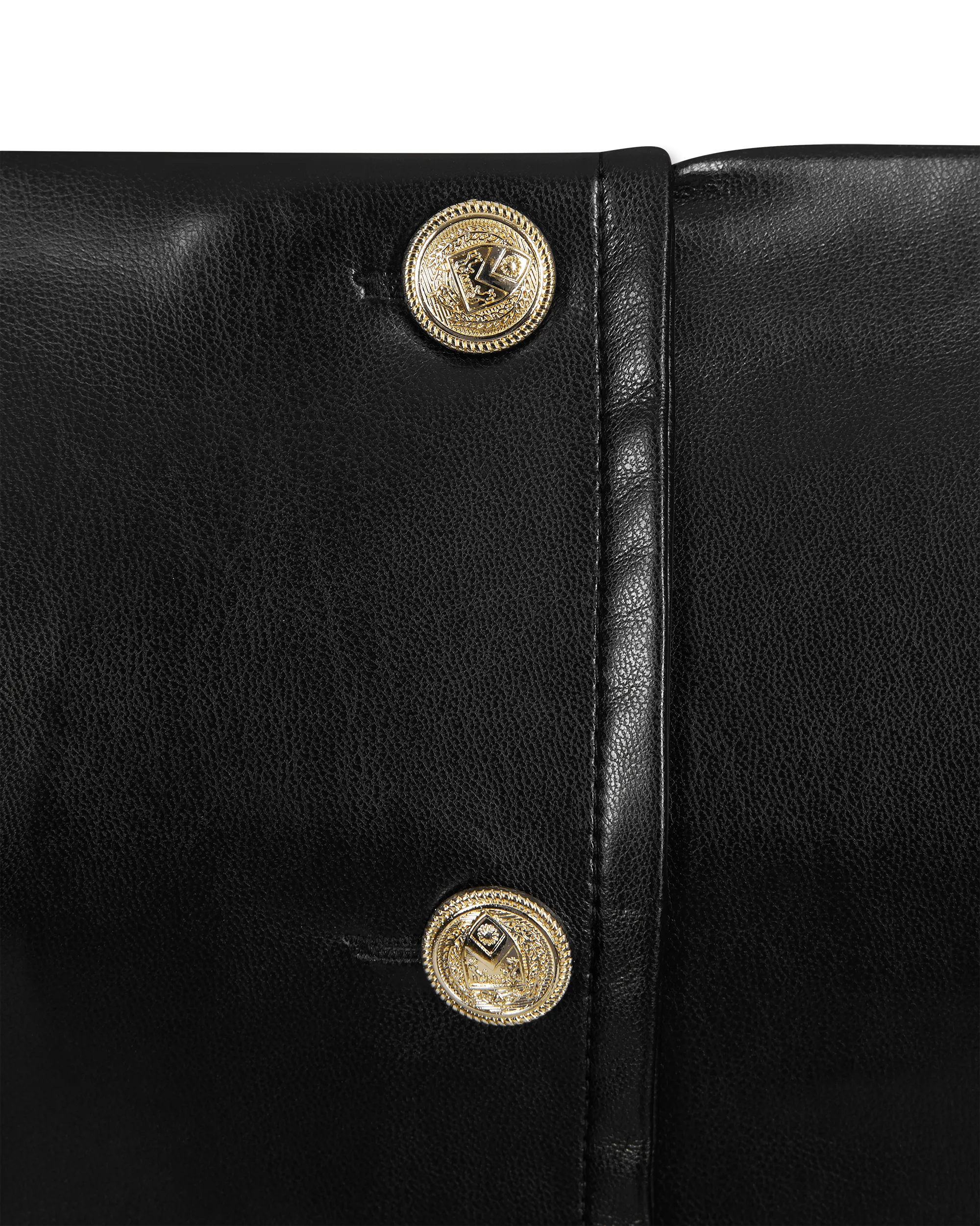 Iman Vegan Leather Top - DIHSAN