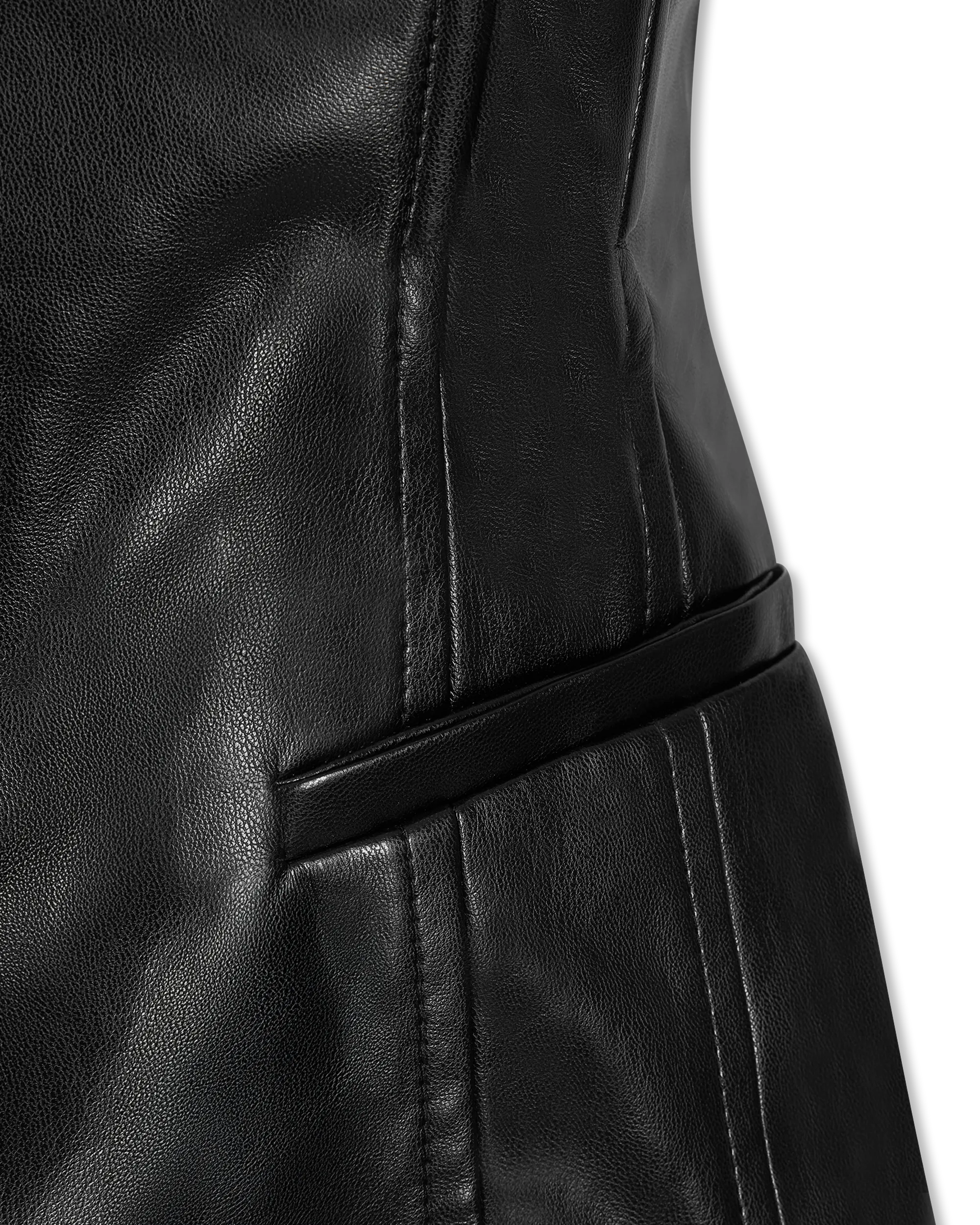 Iman Vegan Leather Top - DIHSAN