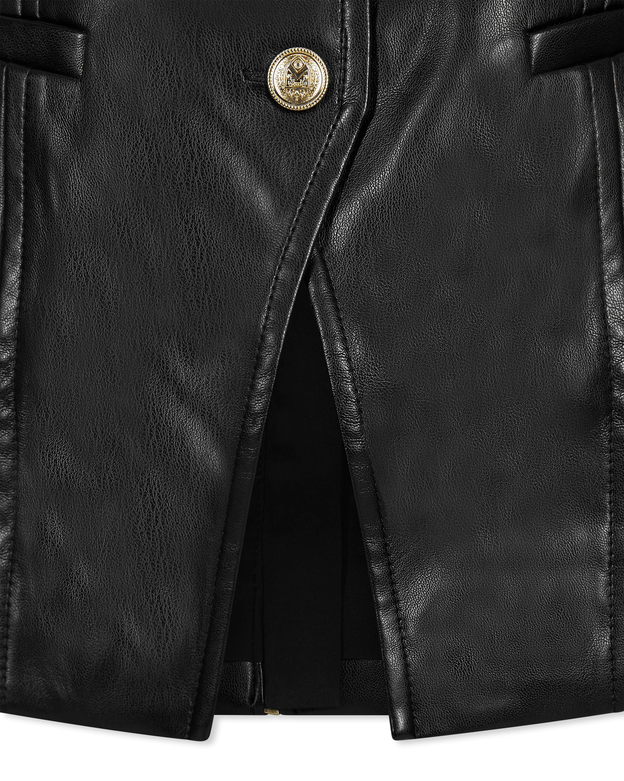 Iman Vegan Leather Top - DIHSAN