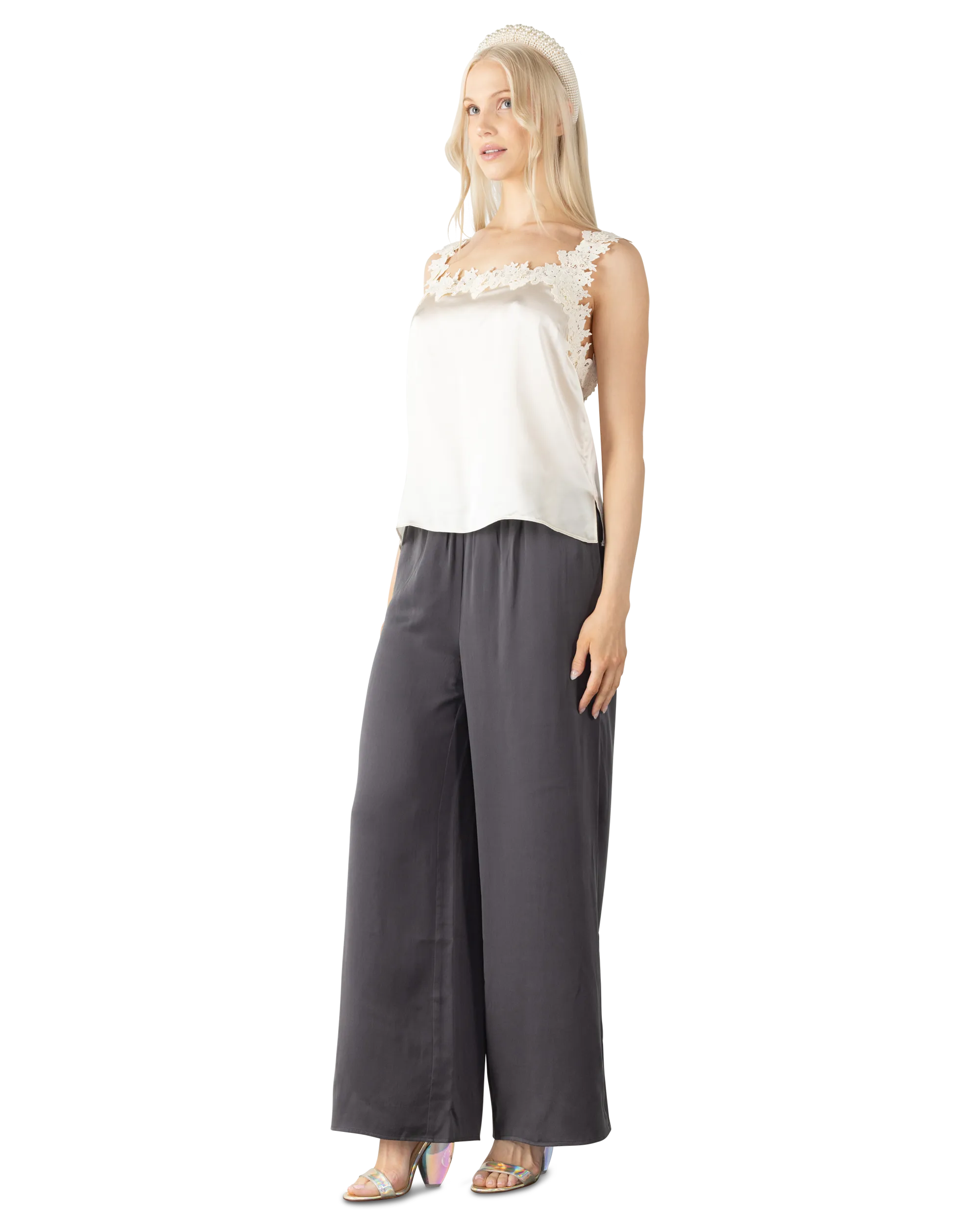 Bellamy White Silk Camisole