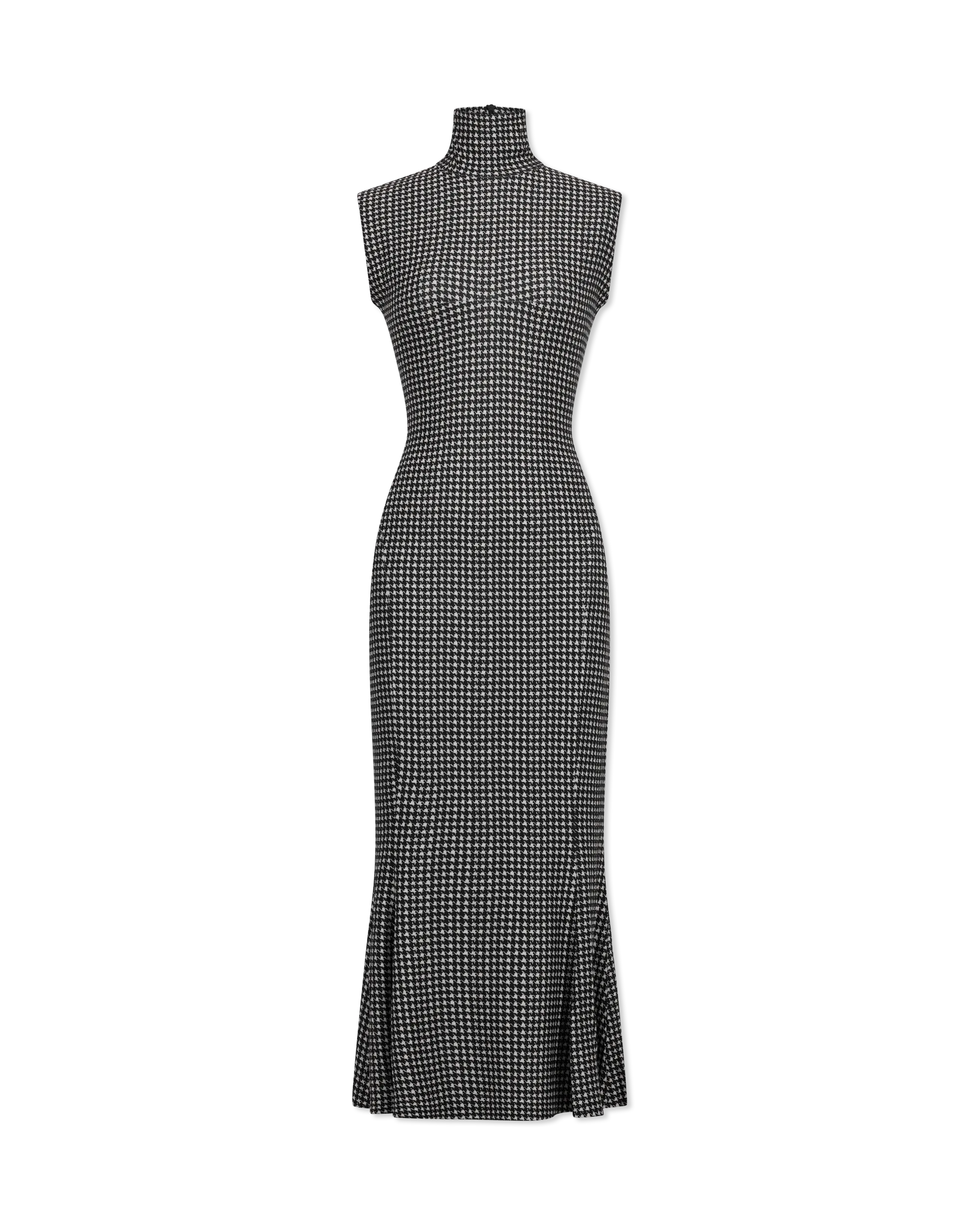 Sleeveless Midi Dress With Fishtail Hem