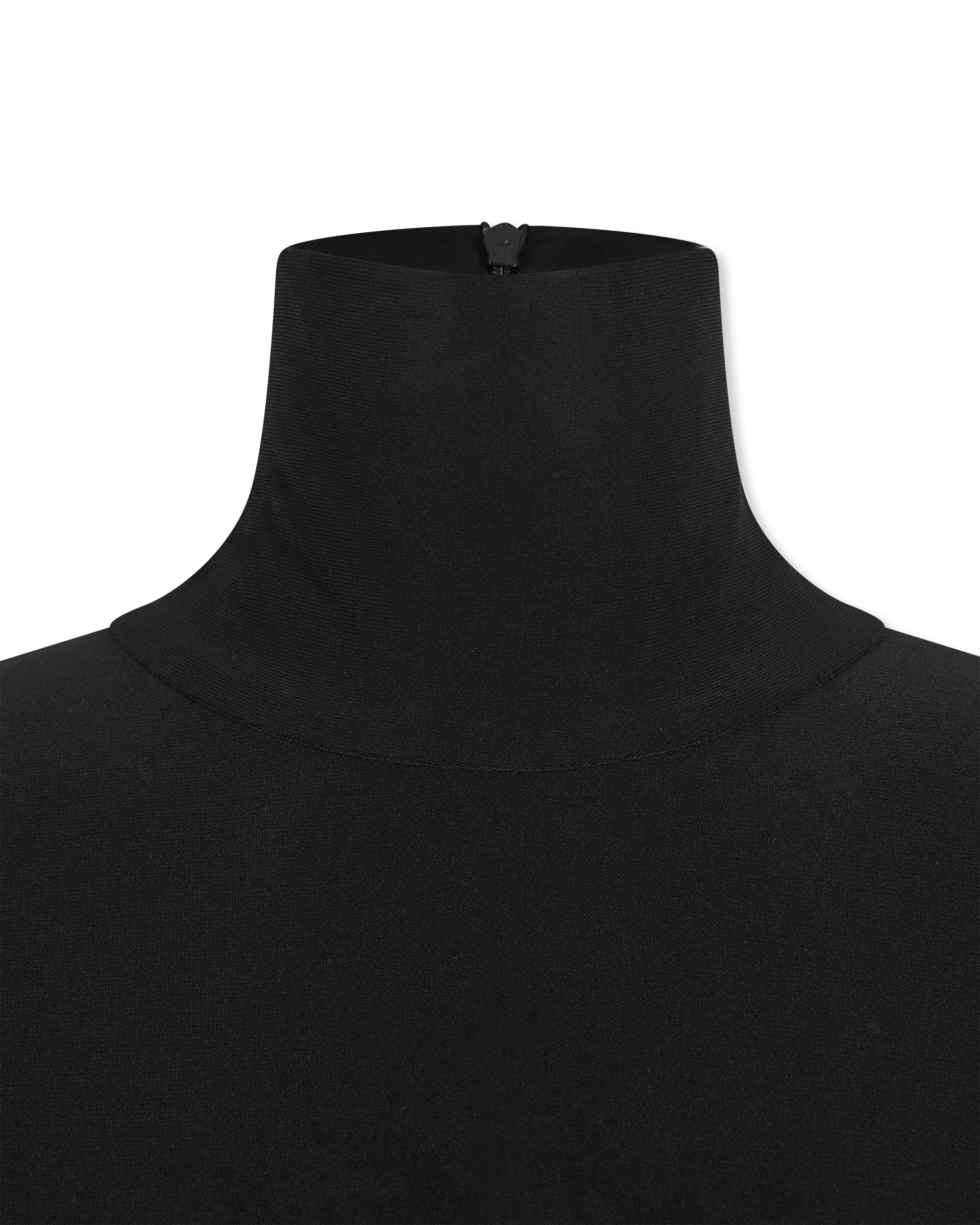 L/S Turtleneck Side Drape Midcalf Dress - DIHSAN