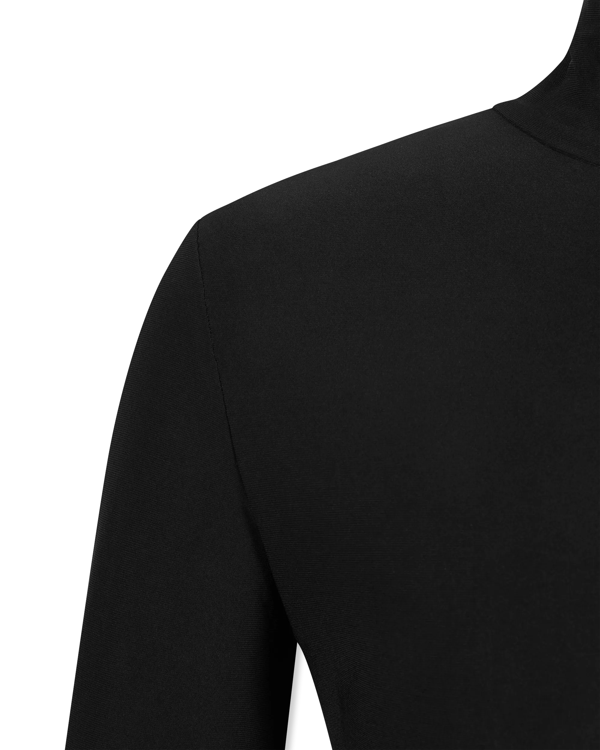 L/S Turtleneck Side Drape Midcalf Dress - DIHSAN