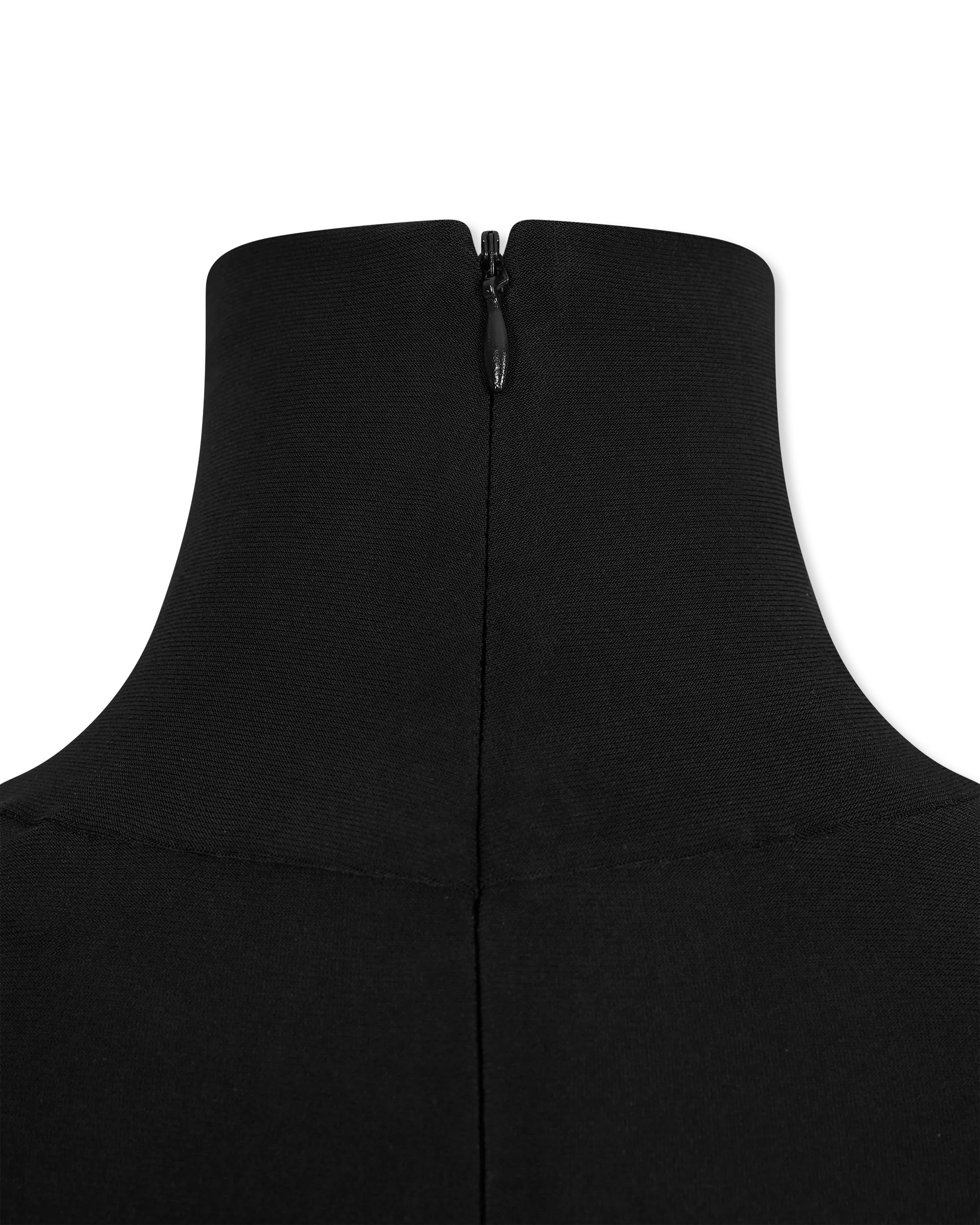 L/S Turtleneck Side Drape Midcalf Dress - DIHSAN