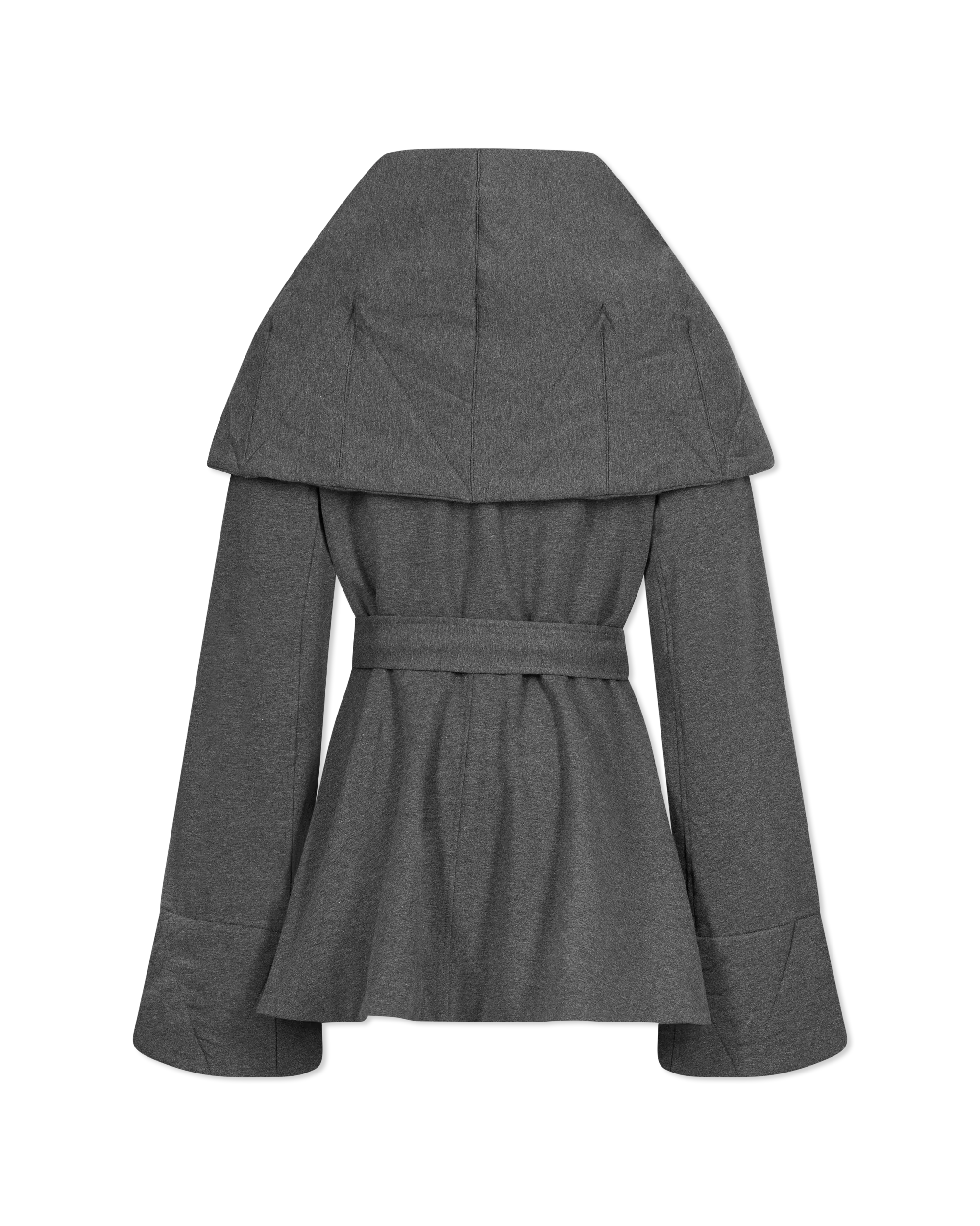Shawl Collar Peplum Jacket - DIHSAN