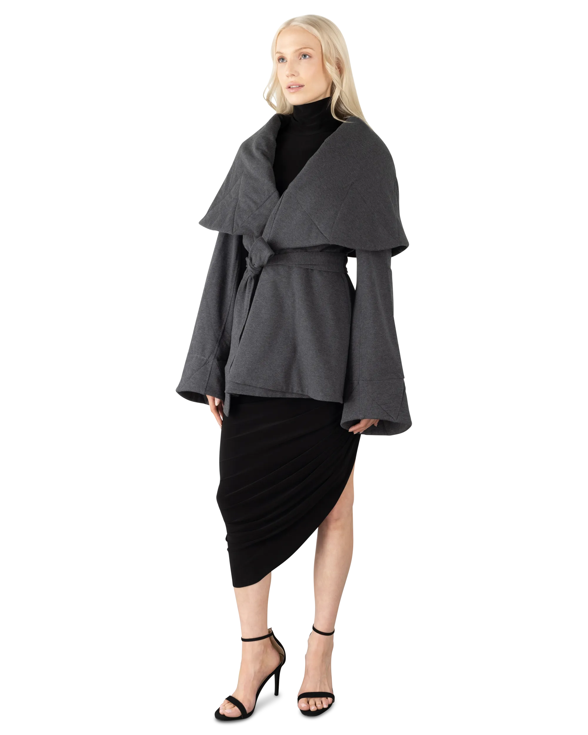 Shawl Collar Peplum Jacket