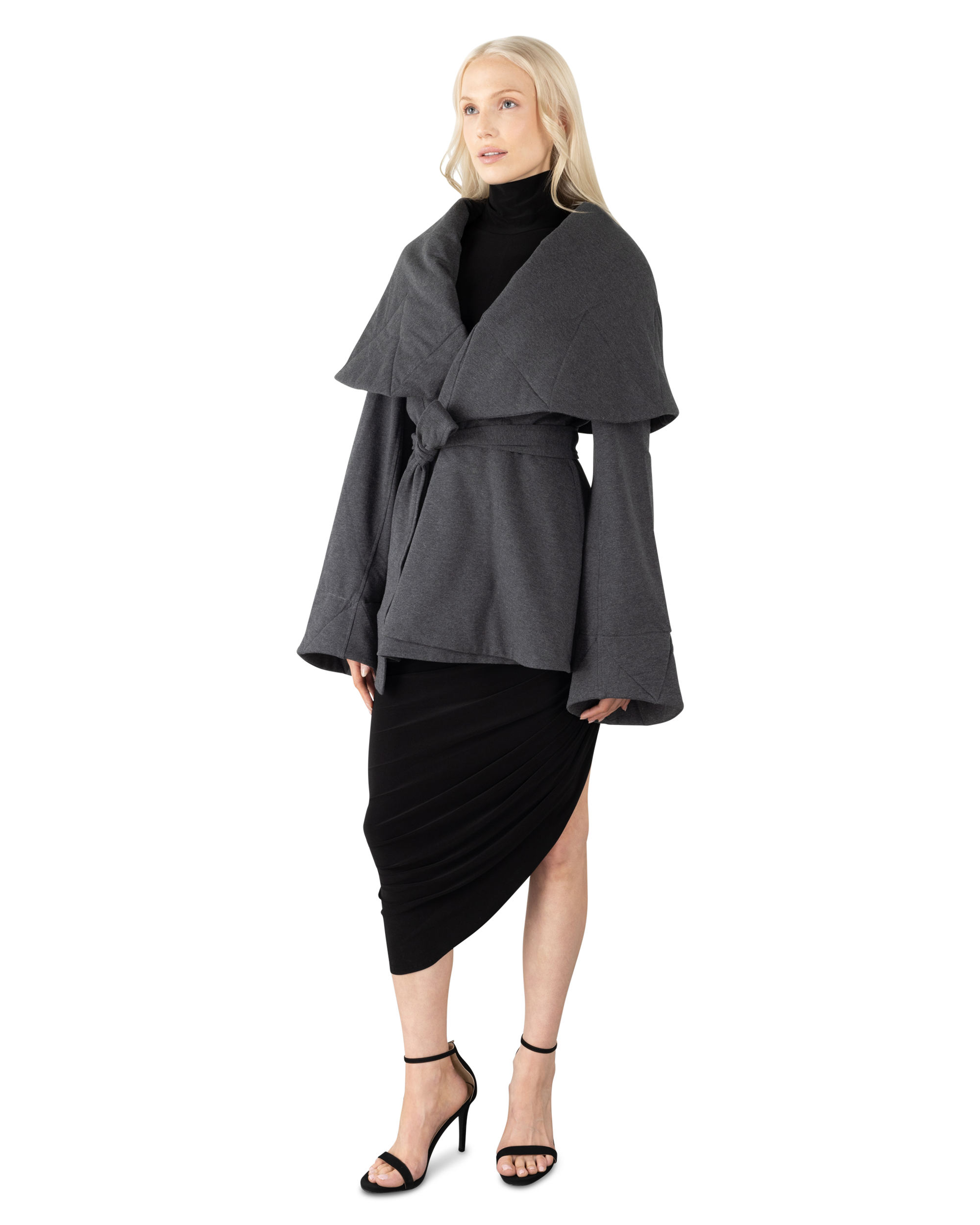 Shawl Collar Peplum Jacket