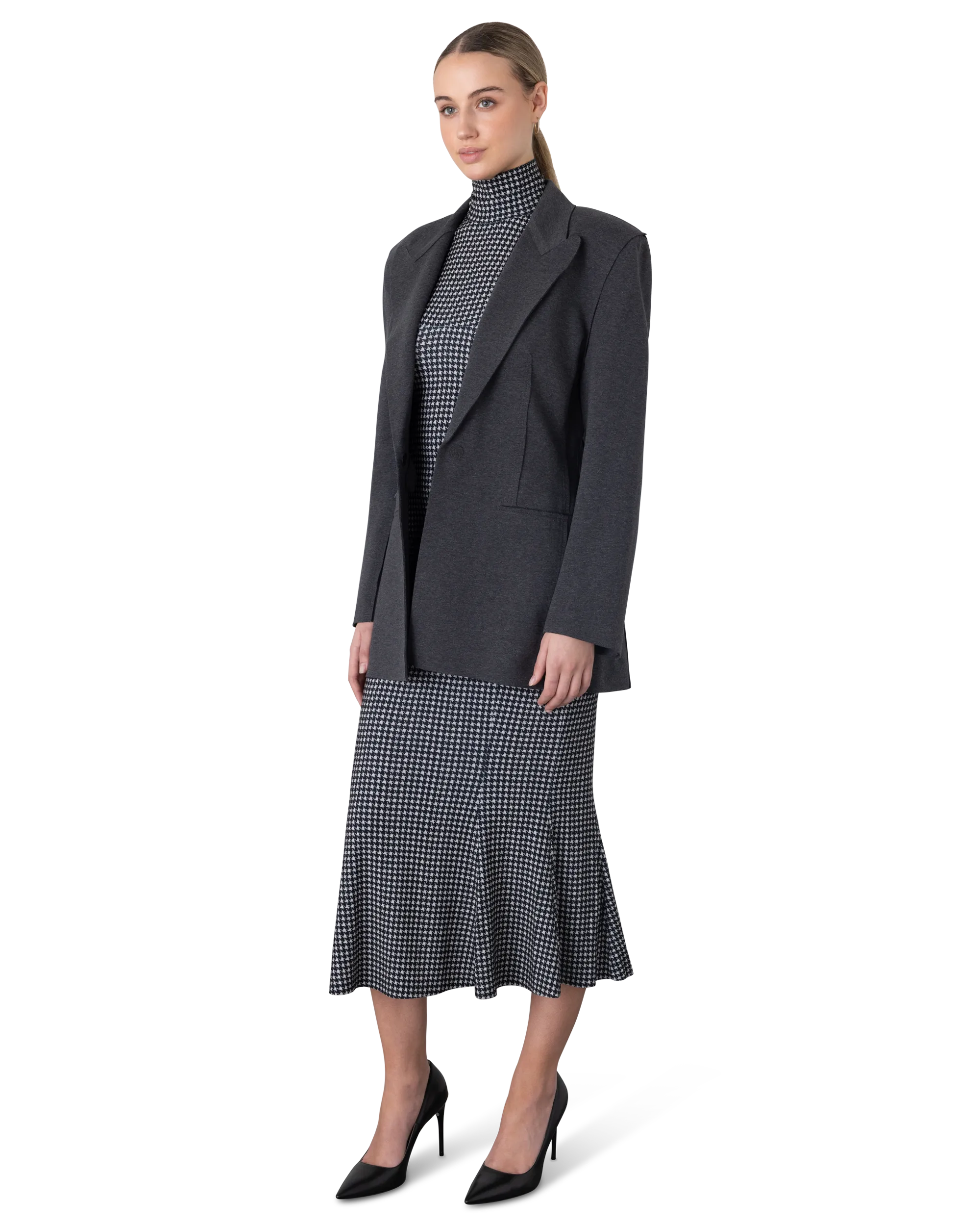 Norma Kamali Grey Blazer Jacket