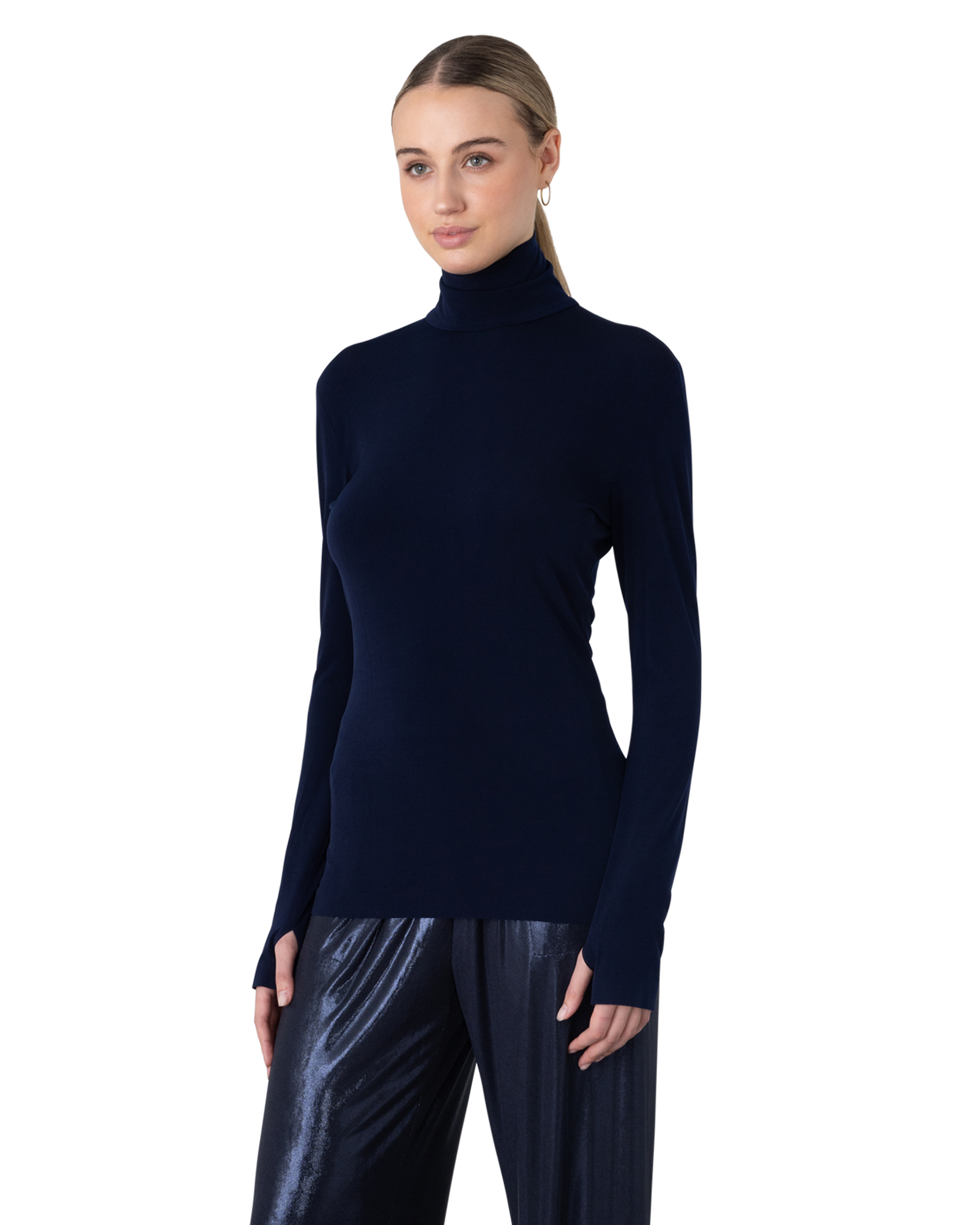 Long Sleeve Turtle Neck Top