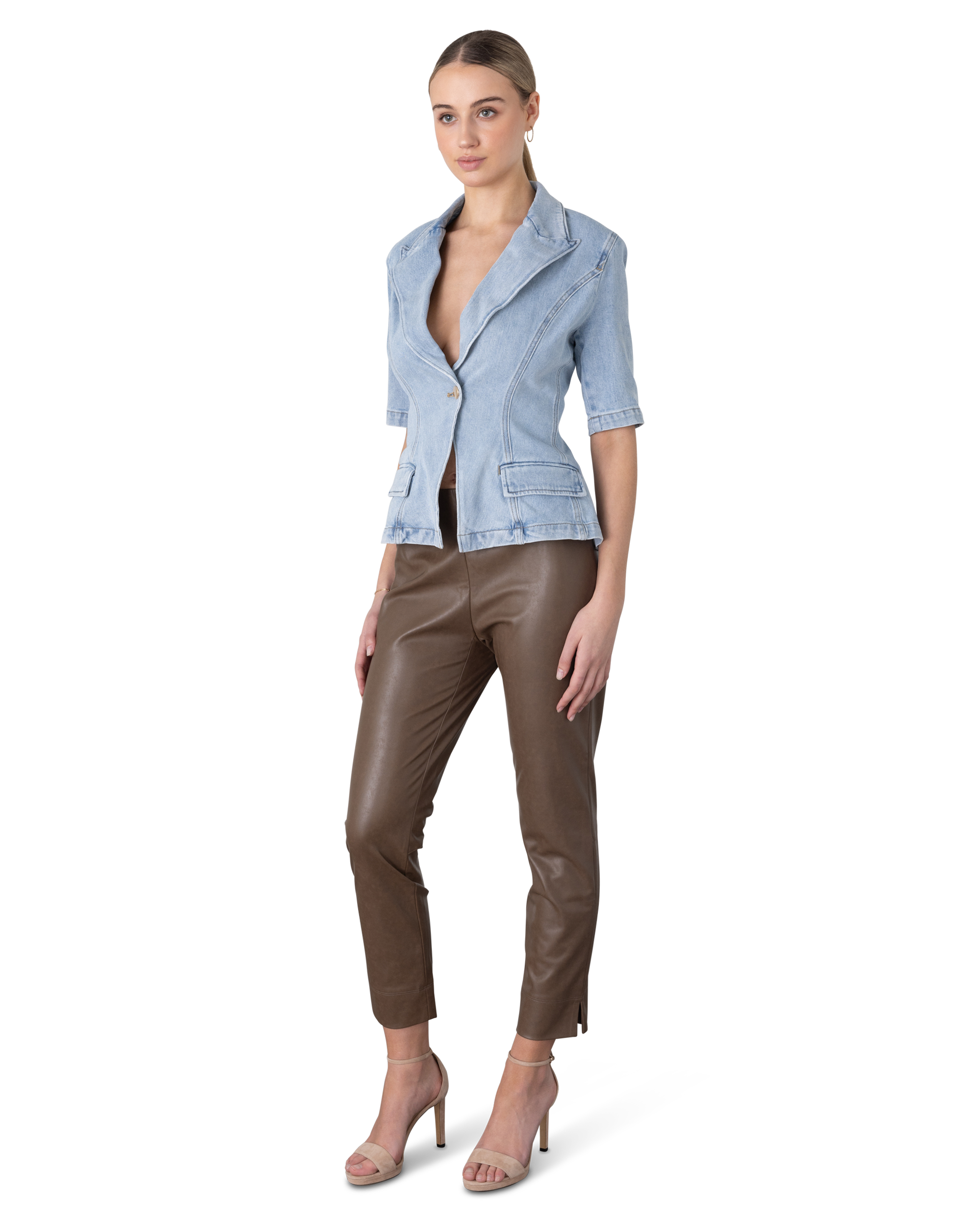 Sabrina Faux Nappa Leather Pant