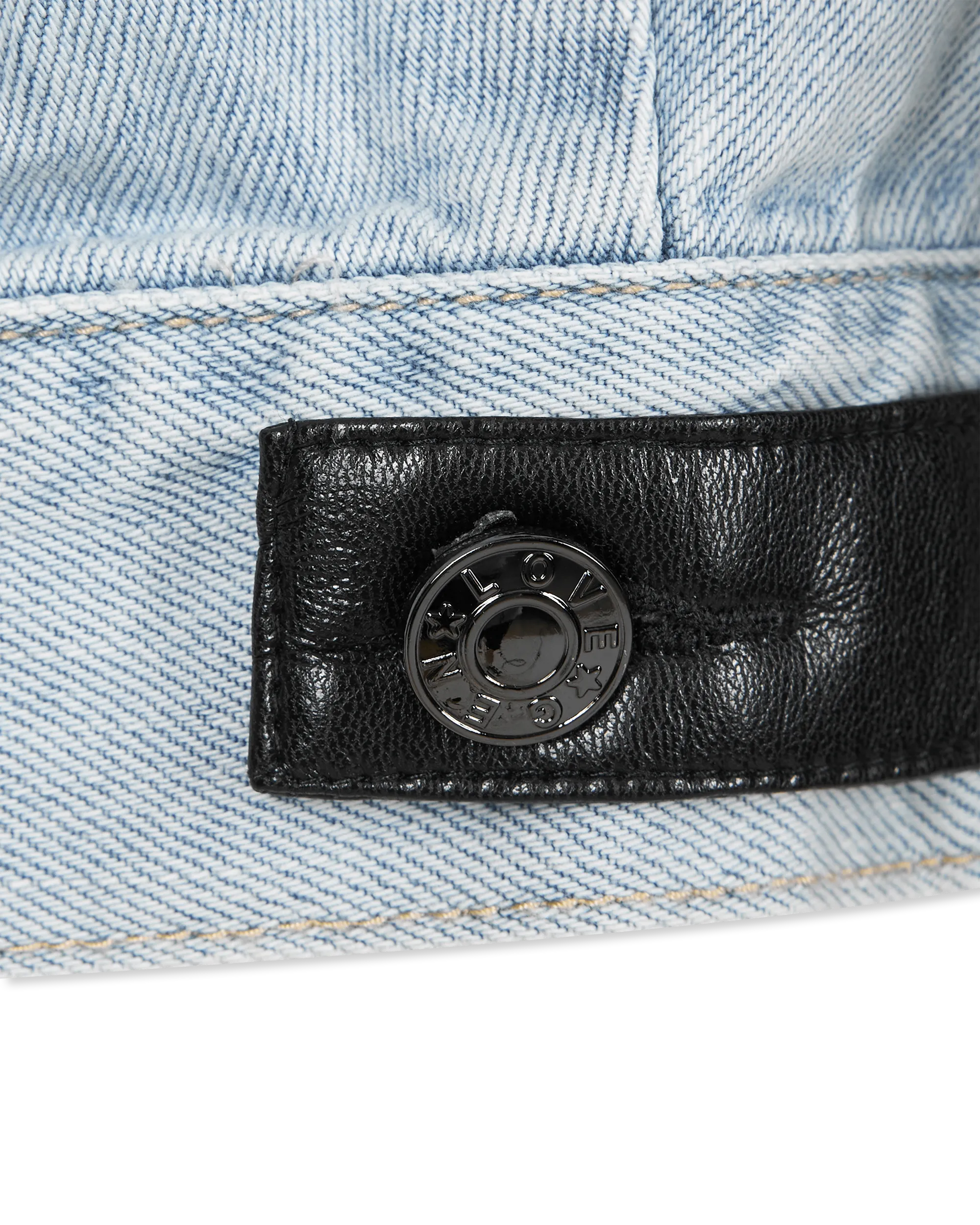 Valex Vegan Leather Combo Denim Jacket - DIHSAN