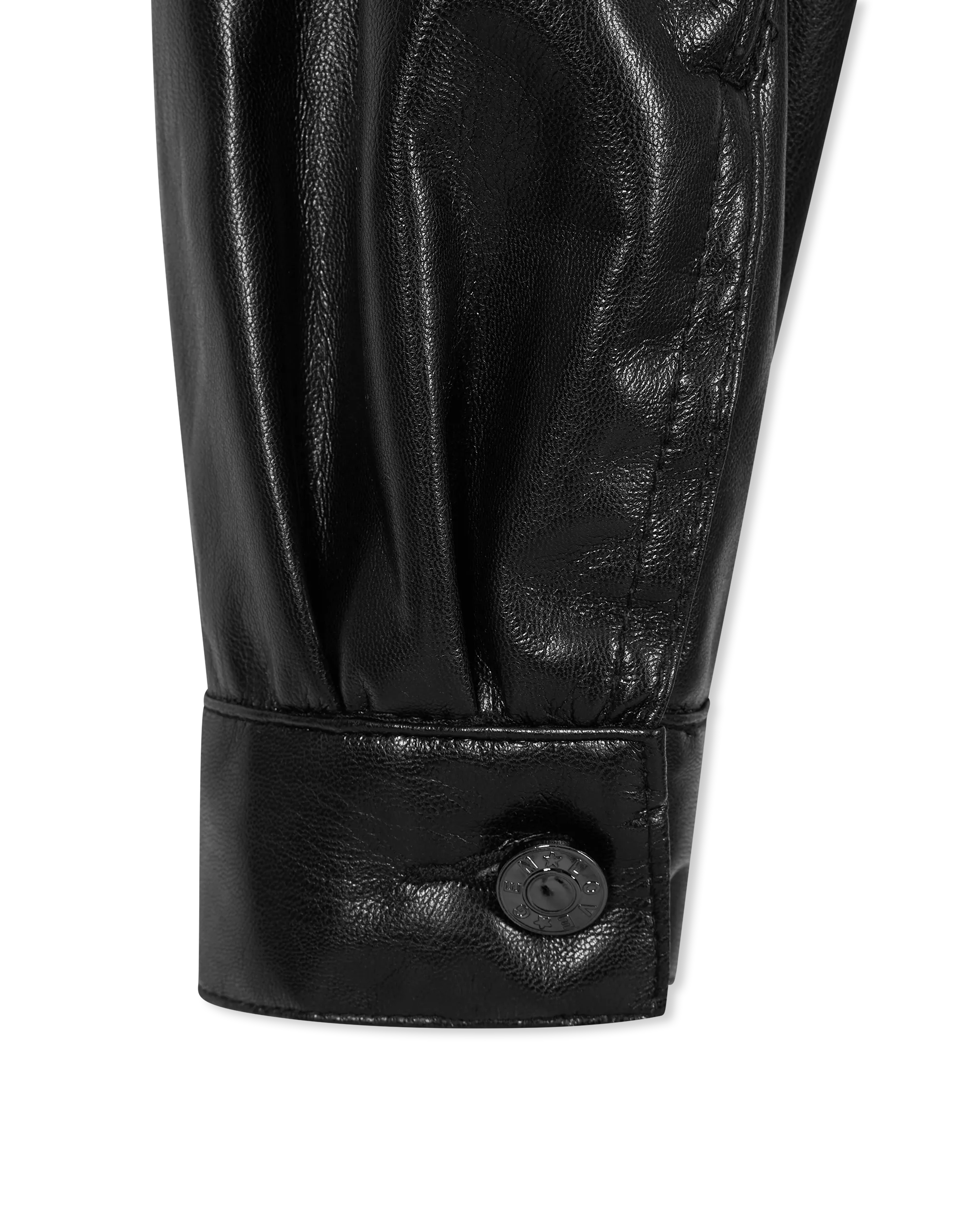 Valex Vegan Leather Combo Denim Jacket - DIHSAN