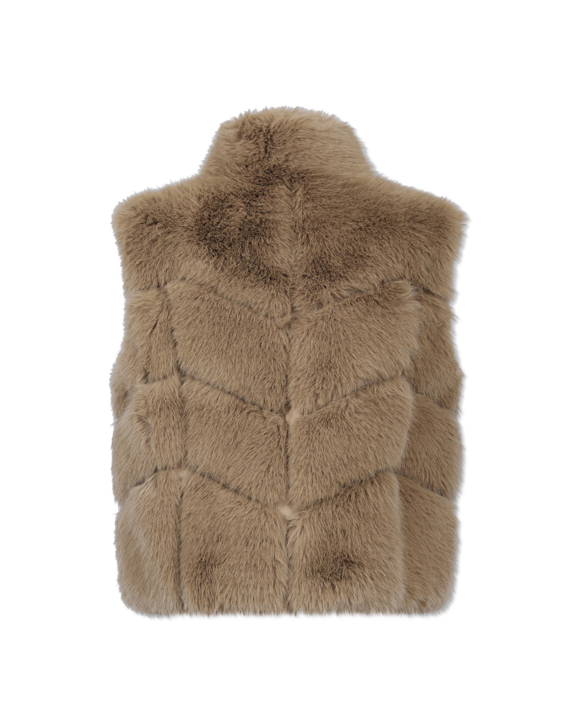 Toffee Polyester Generation Love Rosario Faux Fur Vest by Generation Love | DIHSAN
