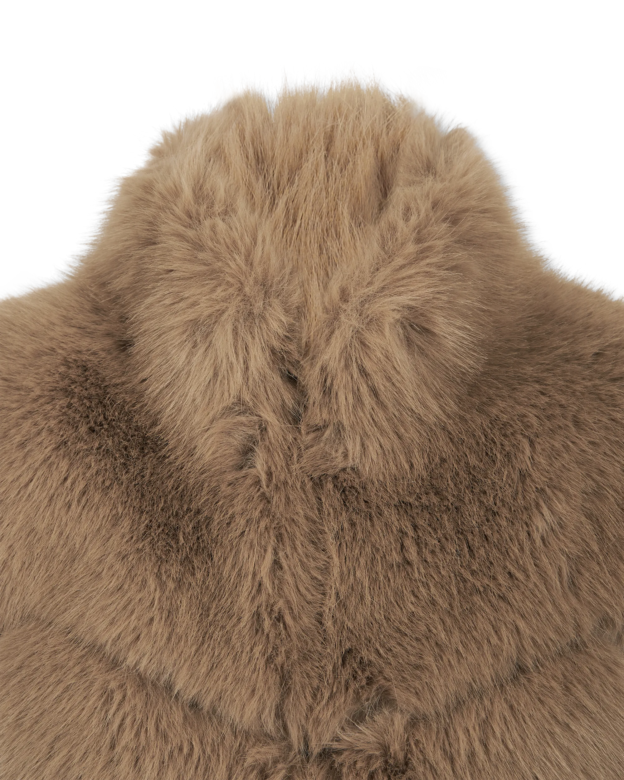 Toffee Polyester Generation Love Rosario Faux Fur Vest by Generation Love | DIHSAN