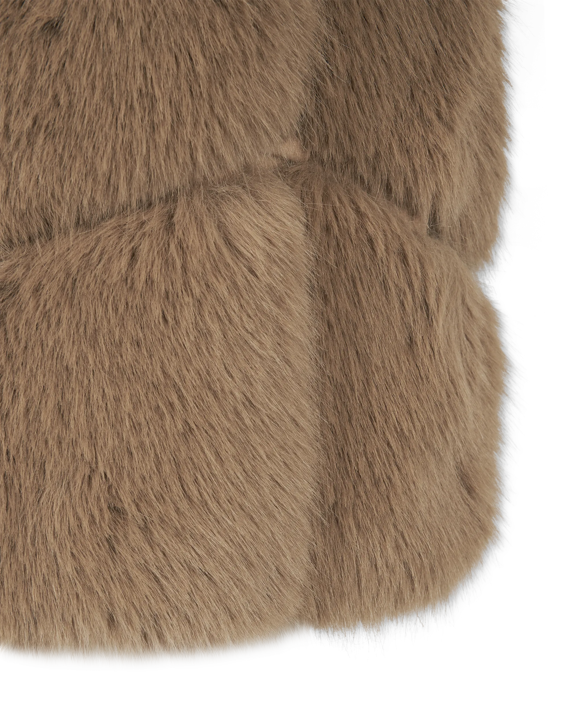 Toffee Polyester Generation Love Rosario Faux Fur Vest by Generation Love | DIHSAN