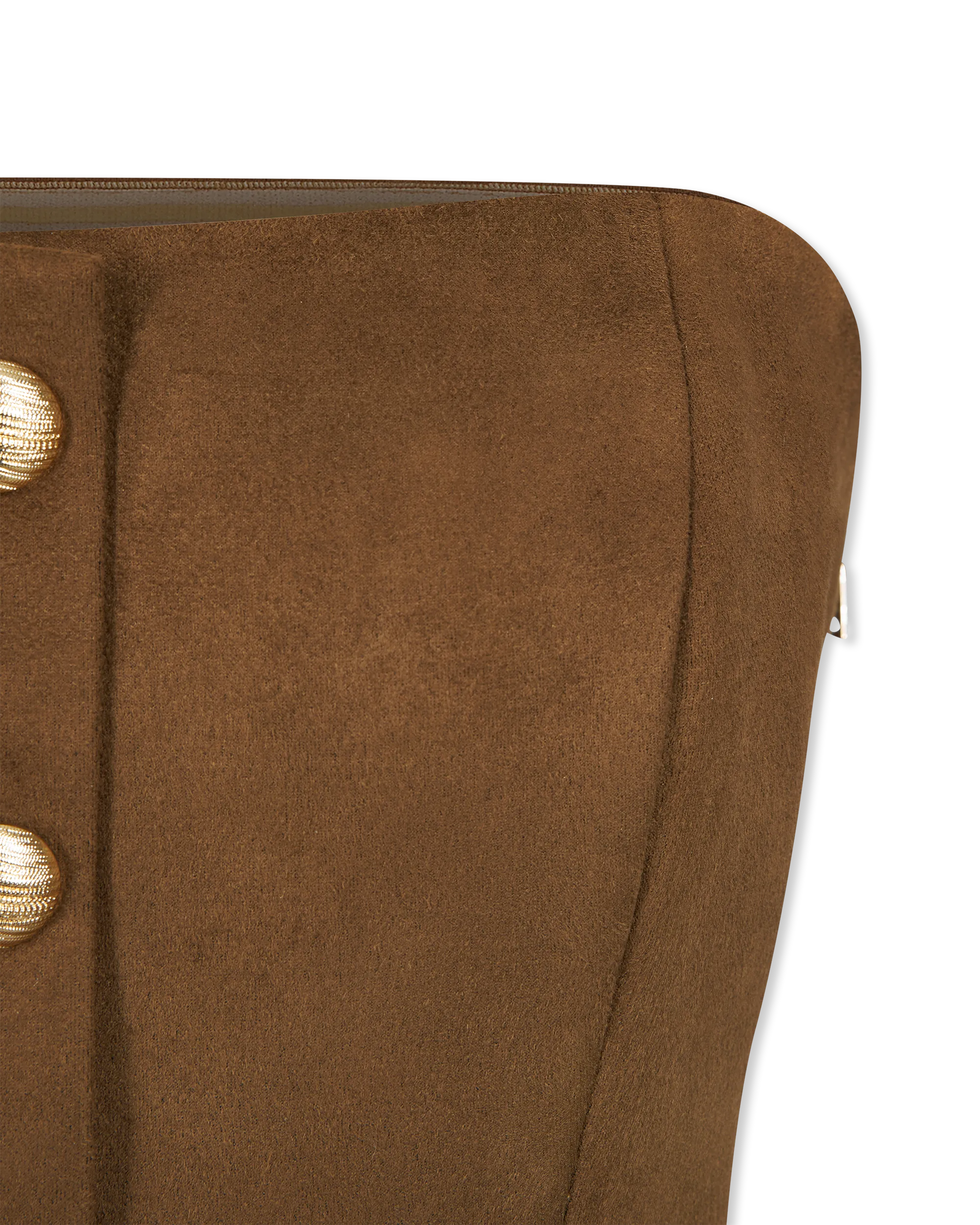 Brea Vegan Suede Vestier Top - DIHSAN