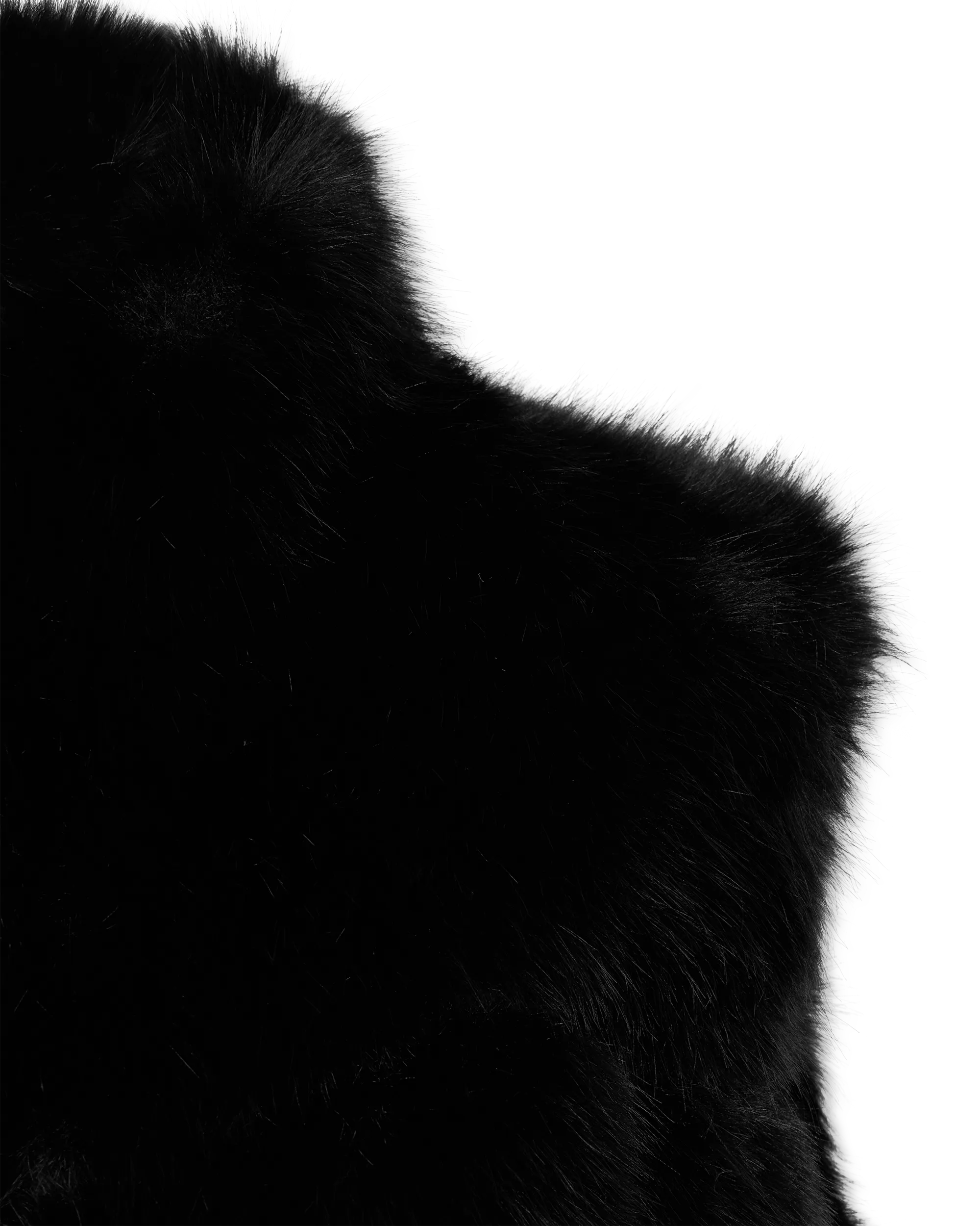 Black Polyester Generation Love Rosario Faux Fur Vest by Generation Love | DIHSAN