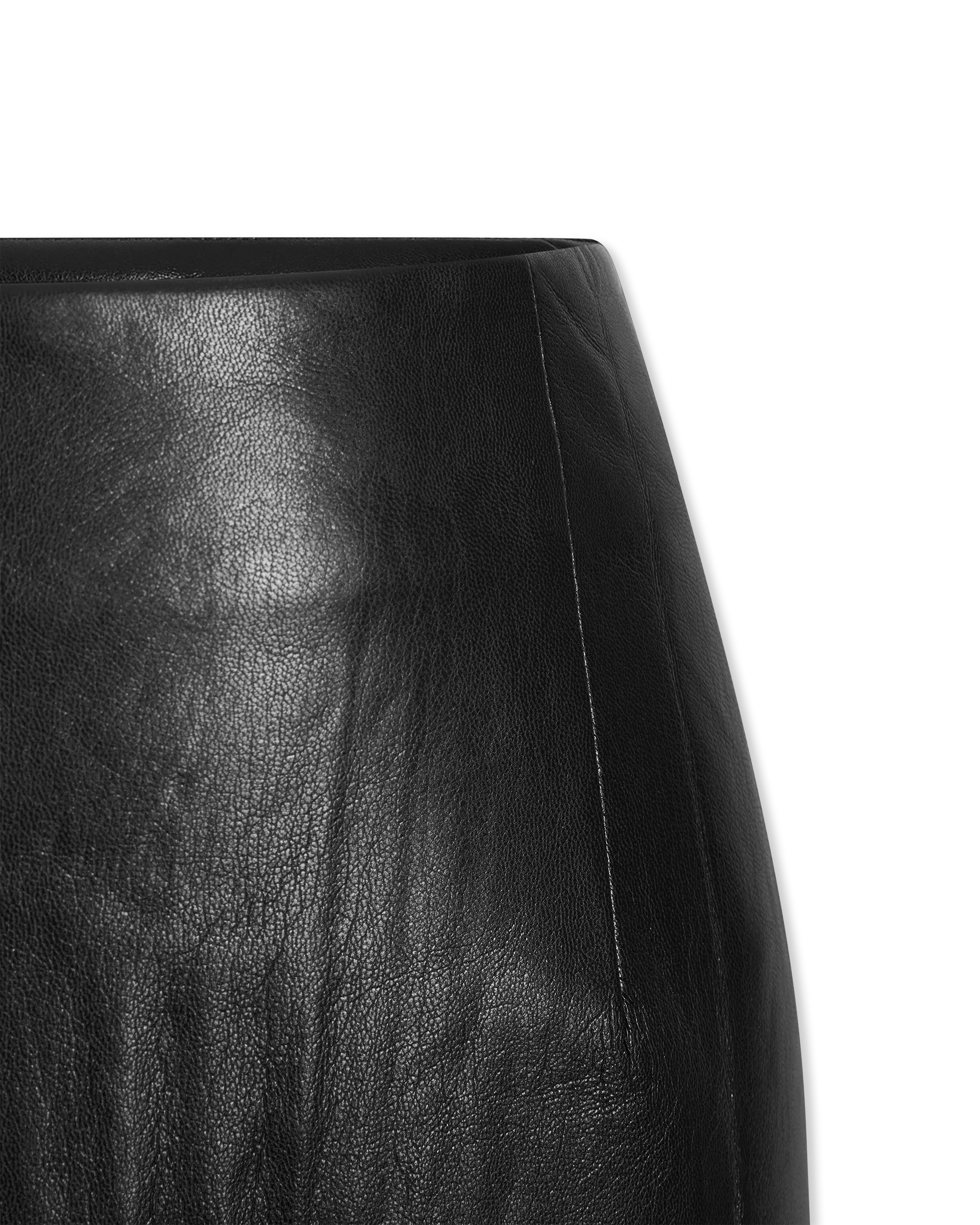 Chantira Vegan Leather Guipure Combo Skirt - DIHSAN