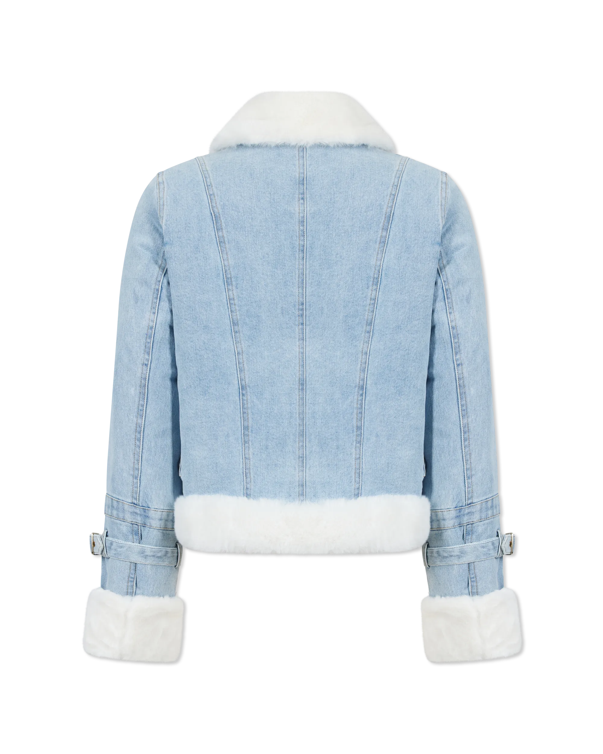Jude Denim Faux Fur Combo Jacket - DIHSAN