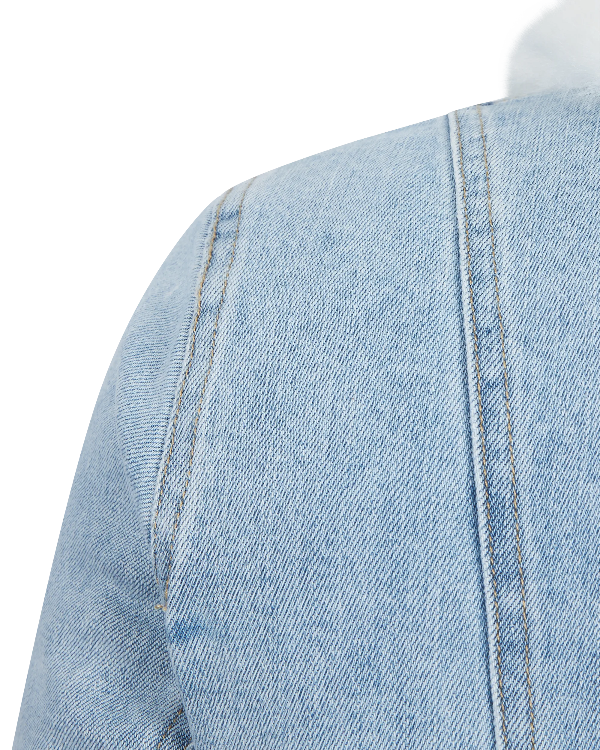 Jude Denim Faux Fur Combo Jacket - DIHSAN